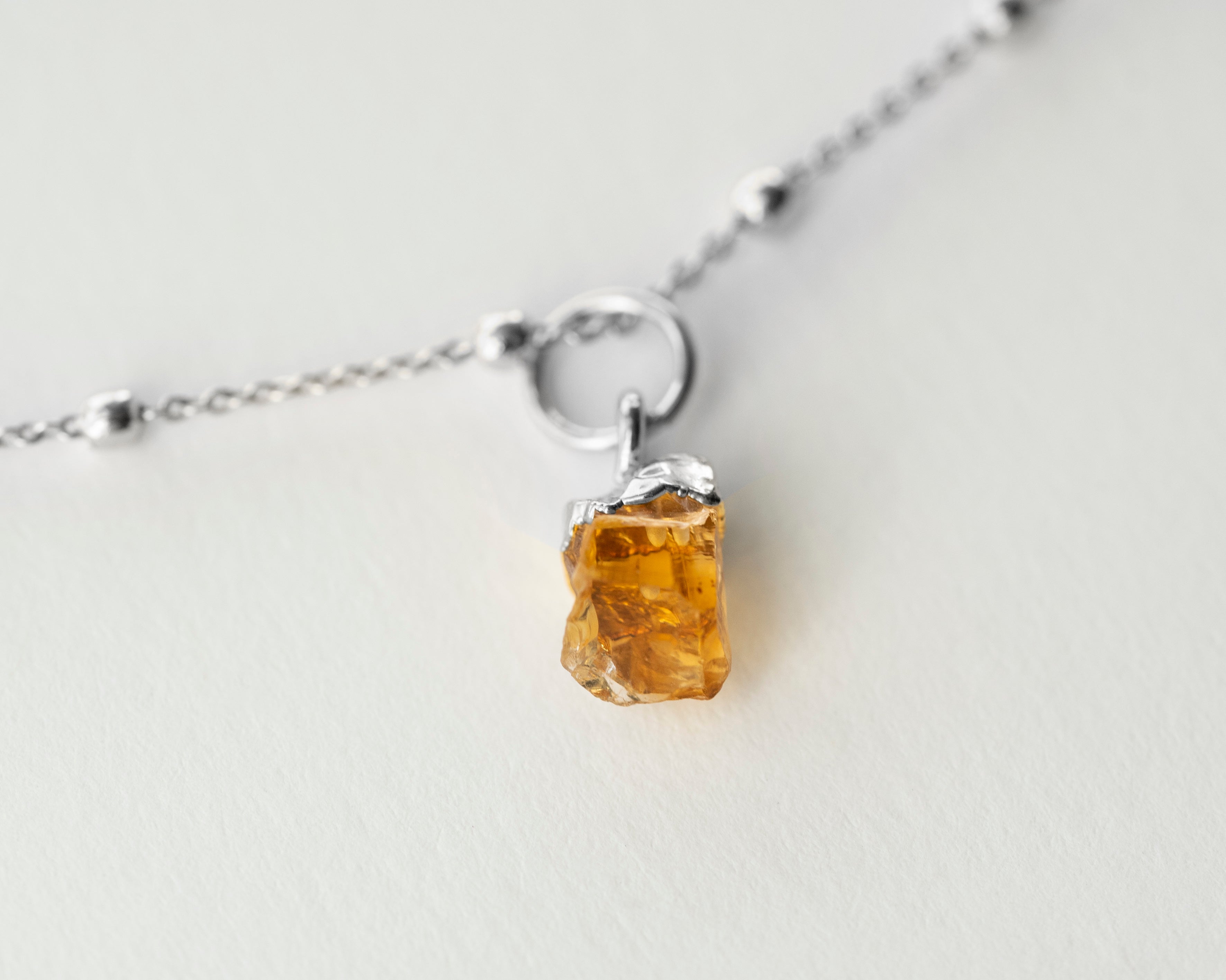 November | Citrine Birthstone Necklace