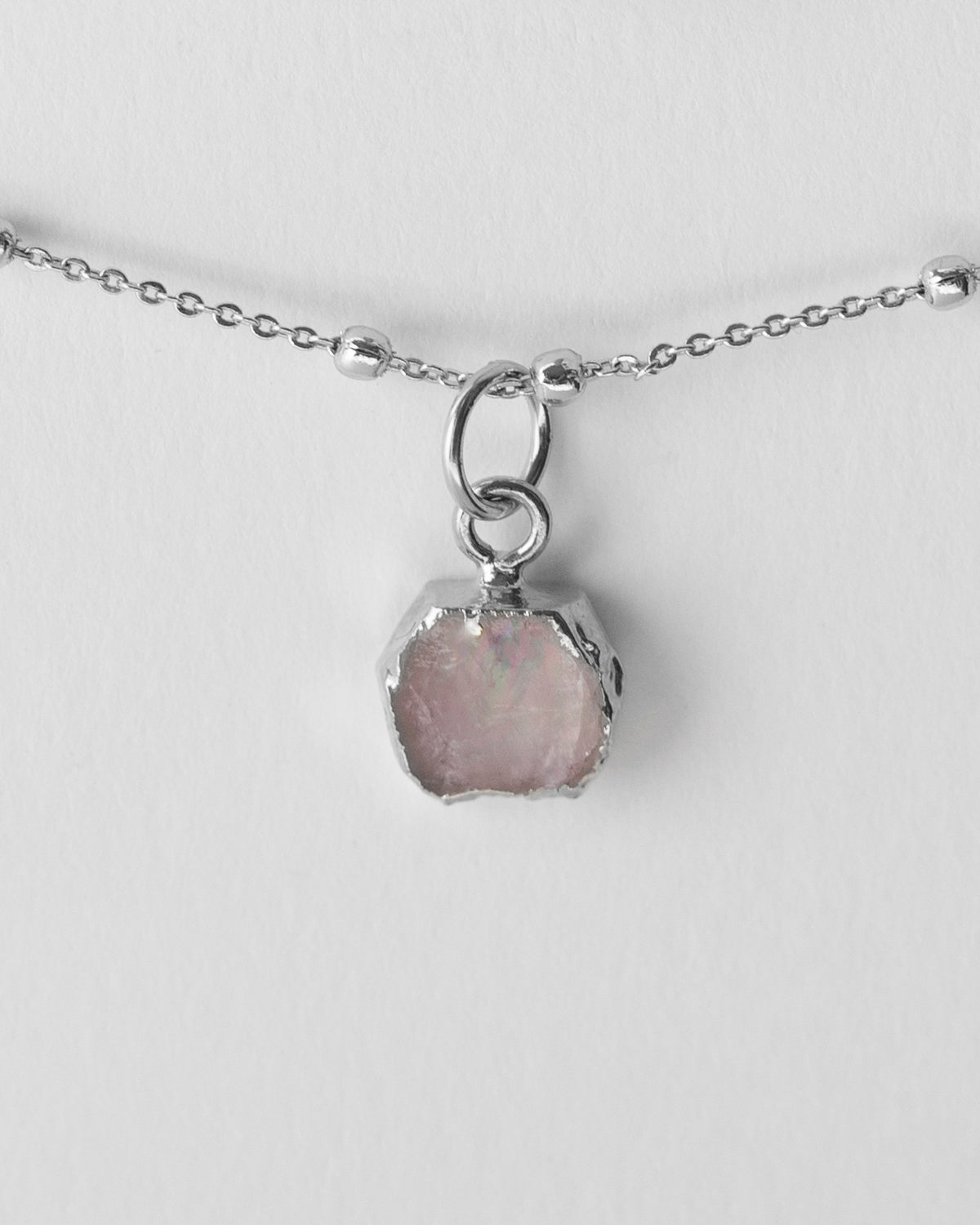 October Birthstone | Rose Quartz Necklace