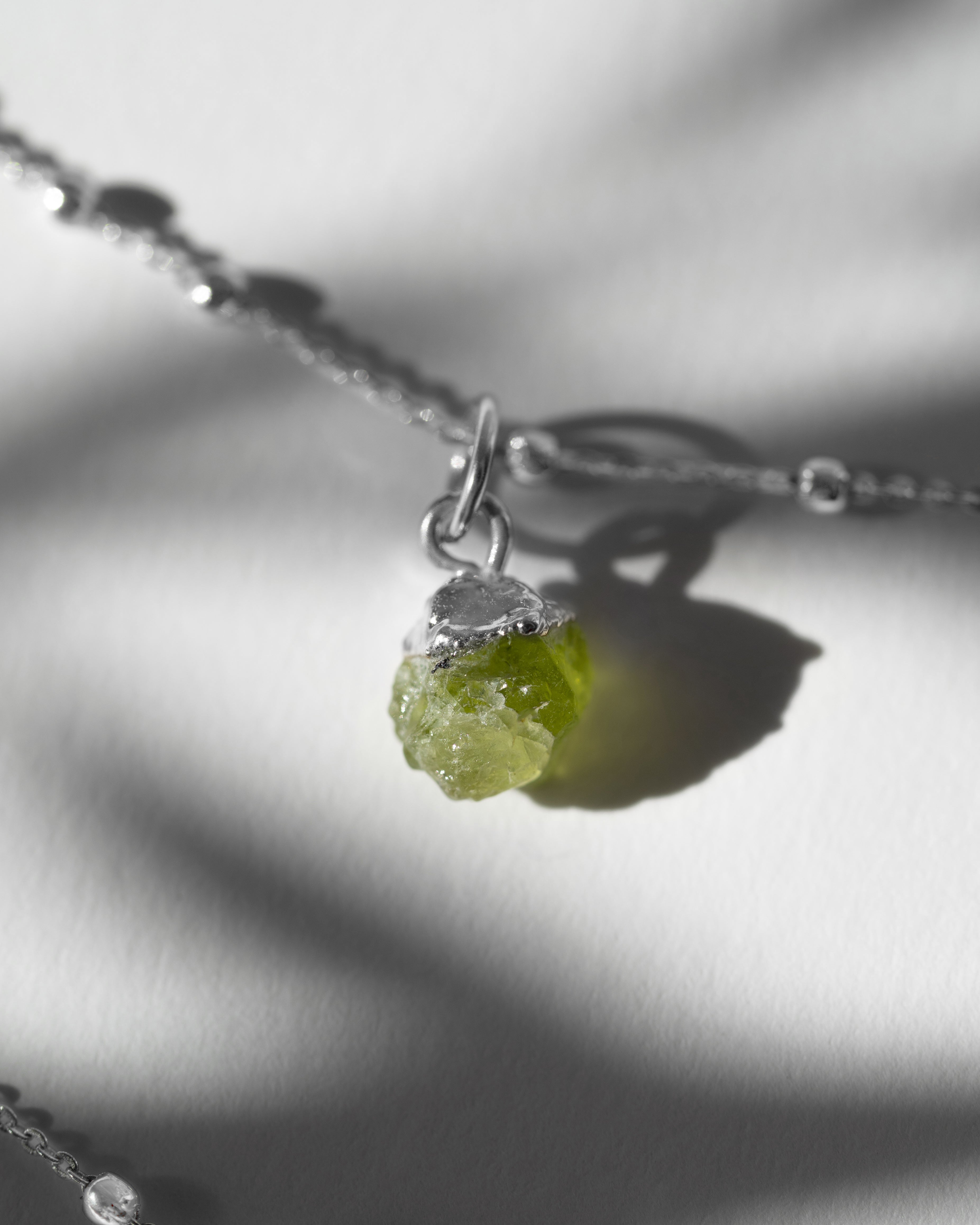 August | Peridot Birthstone Necklace