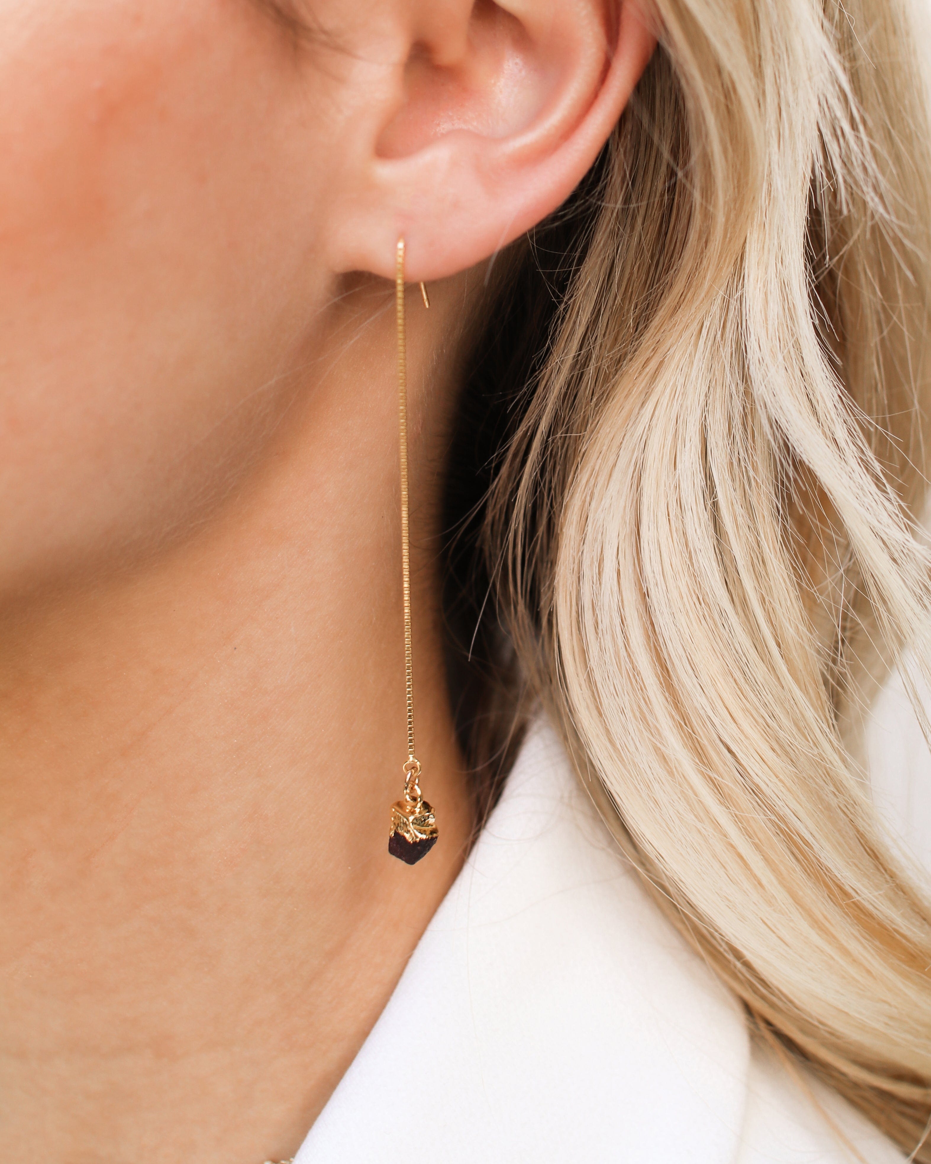 January | Garnet Birthstone Earrings
