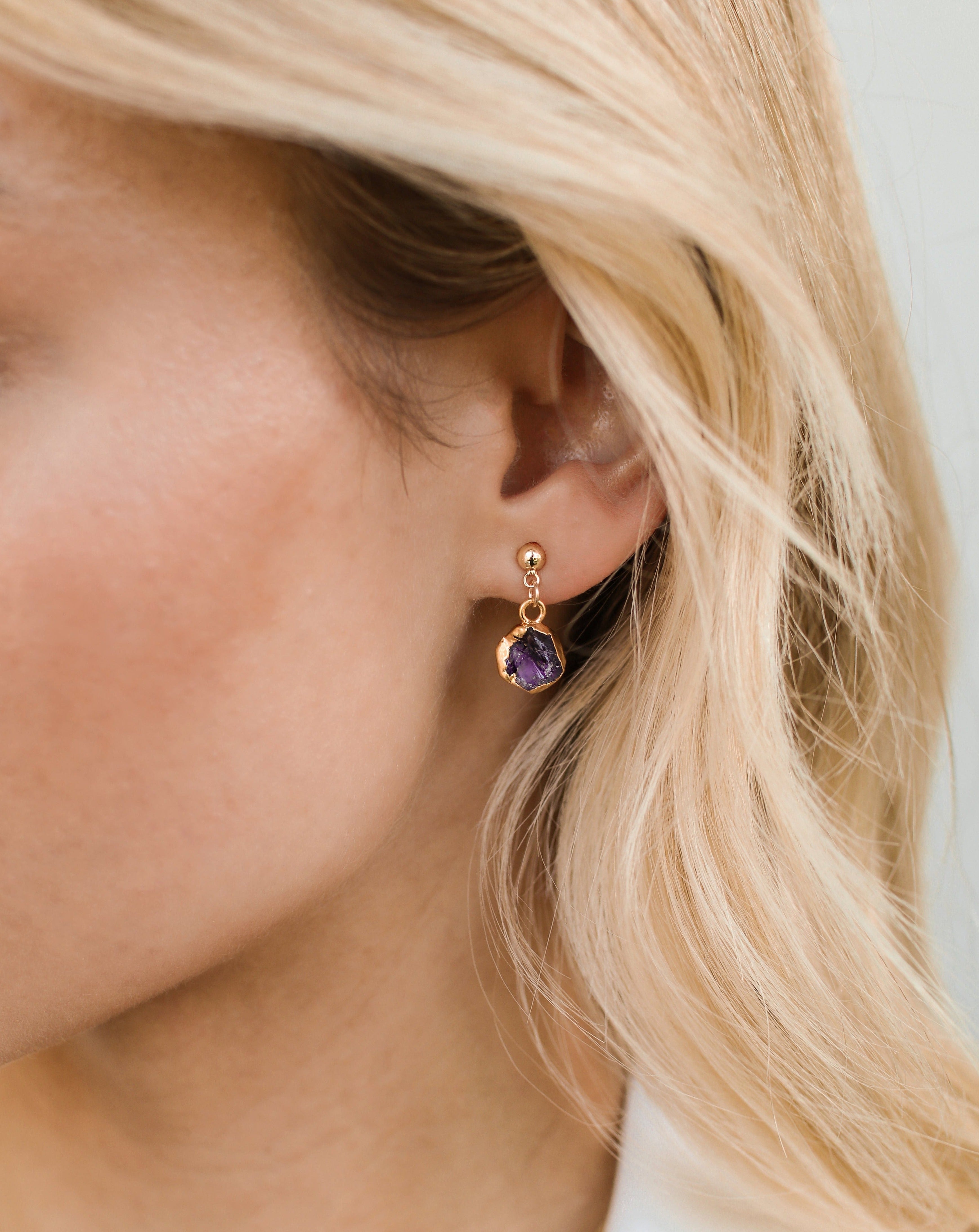 February Birthstone | Amethyst Earrings