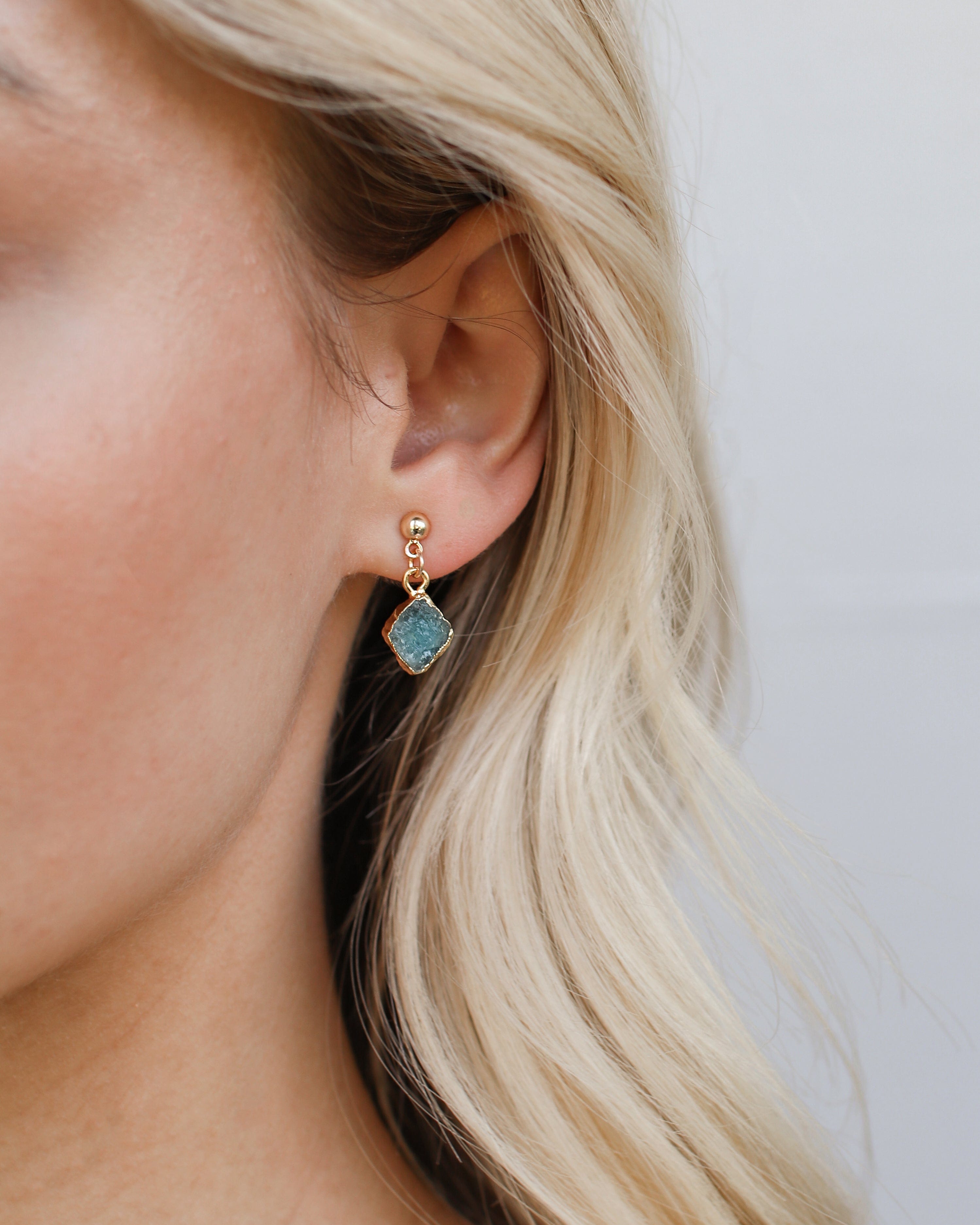 March | Aquamarine Birthstone Earrings