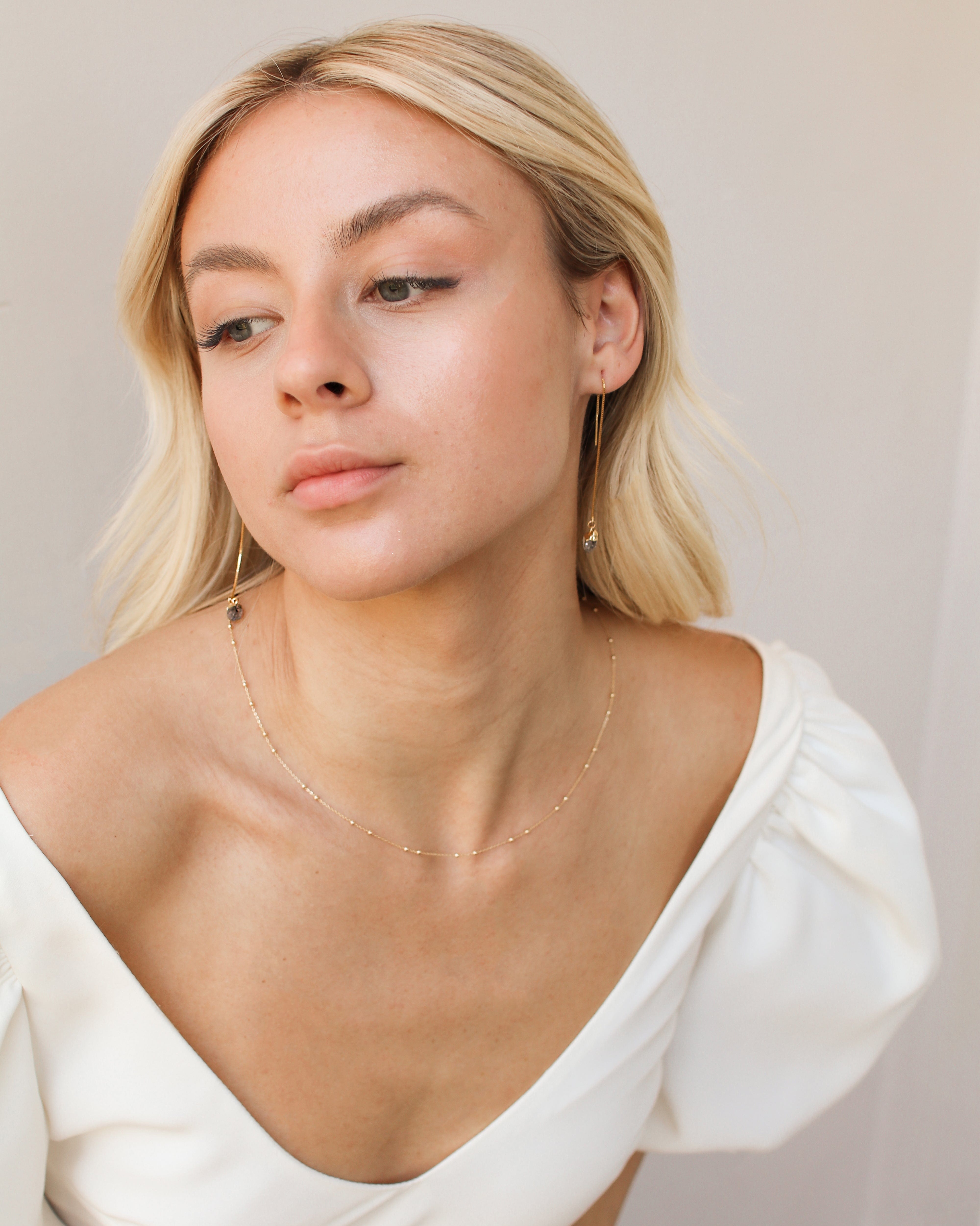 April | Herkimer Diamond Birth stone Earrings