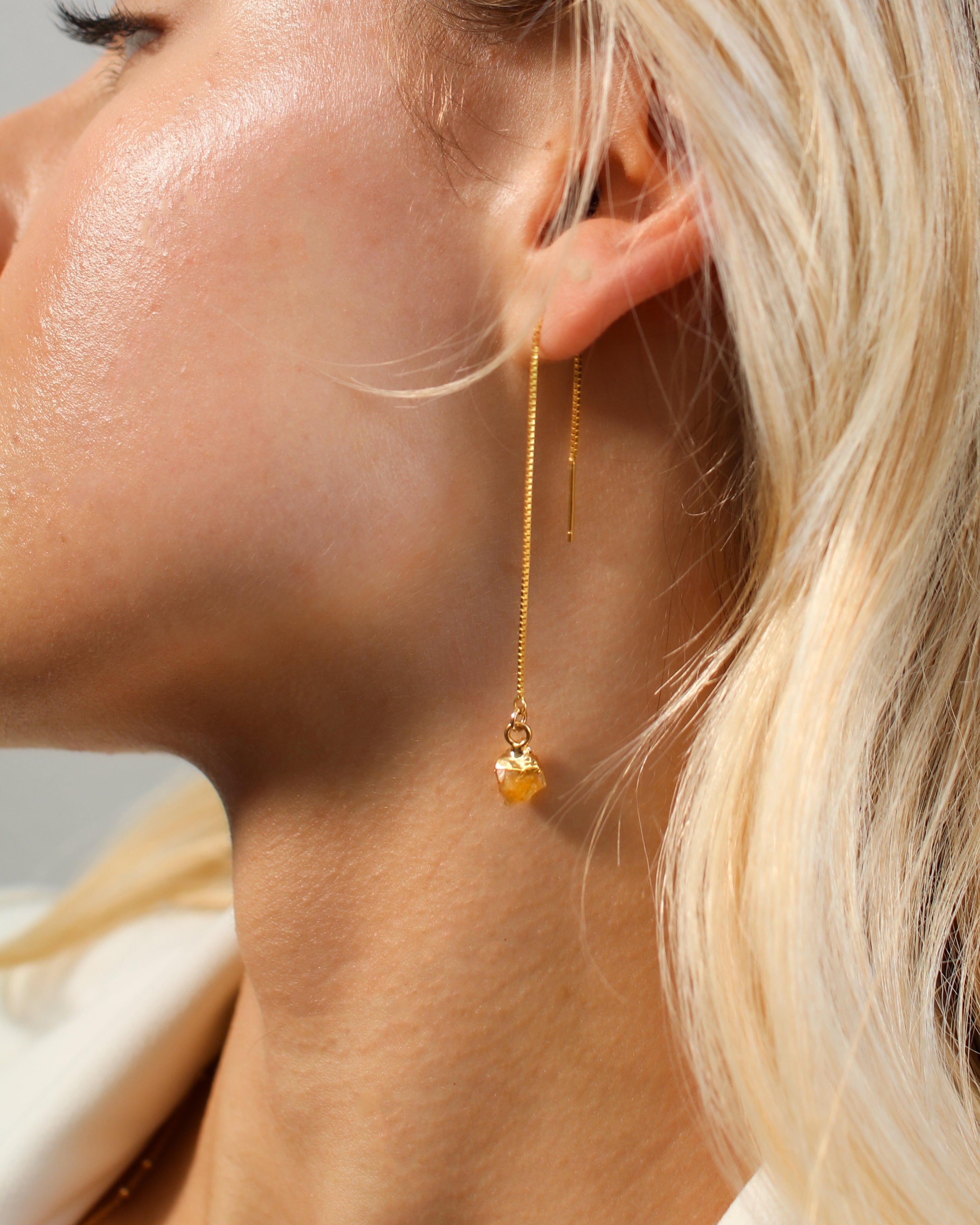 November | Citrine Birthstone Earrings