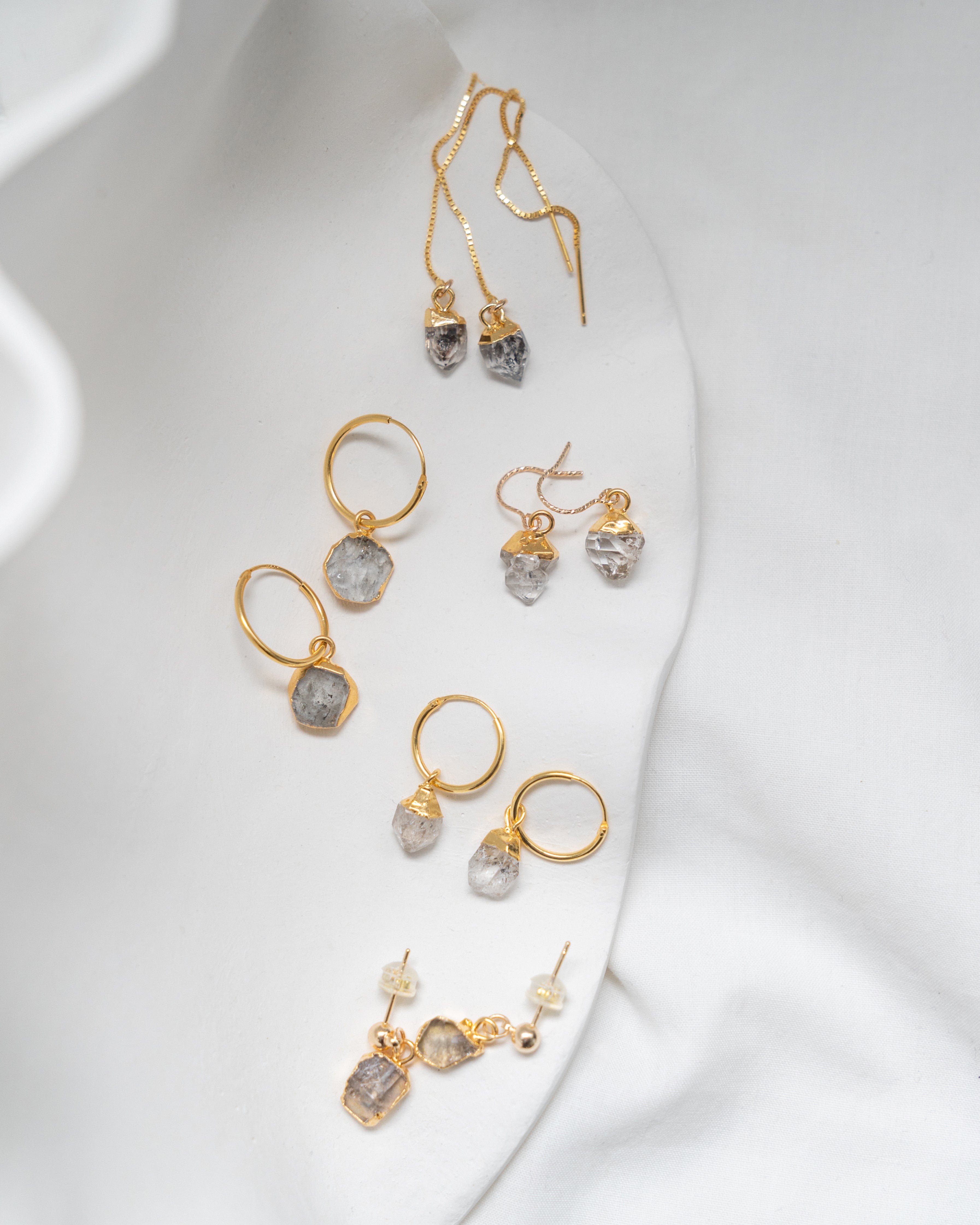 April | Herkimer Diamond Earrings