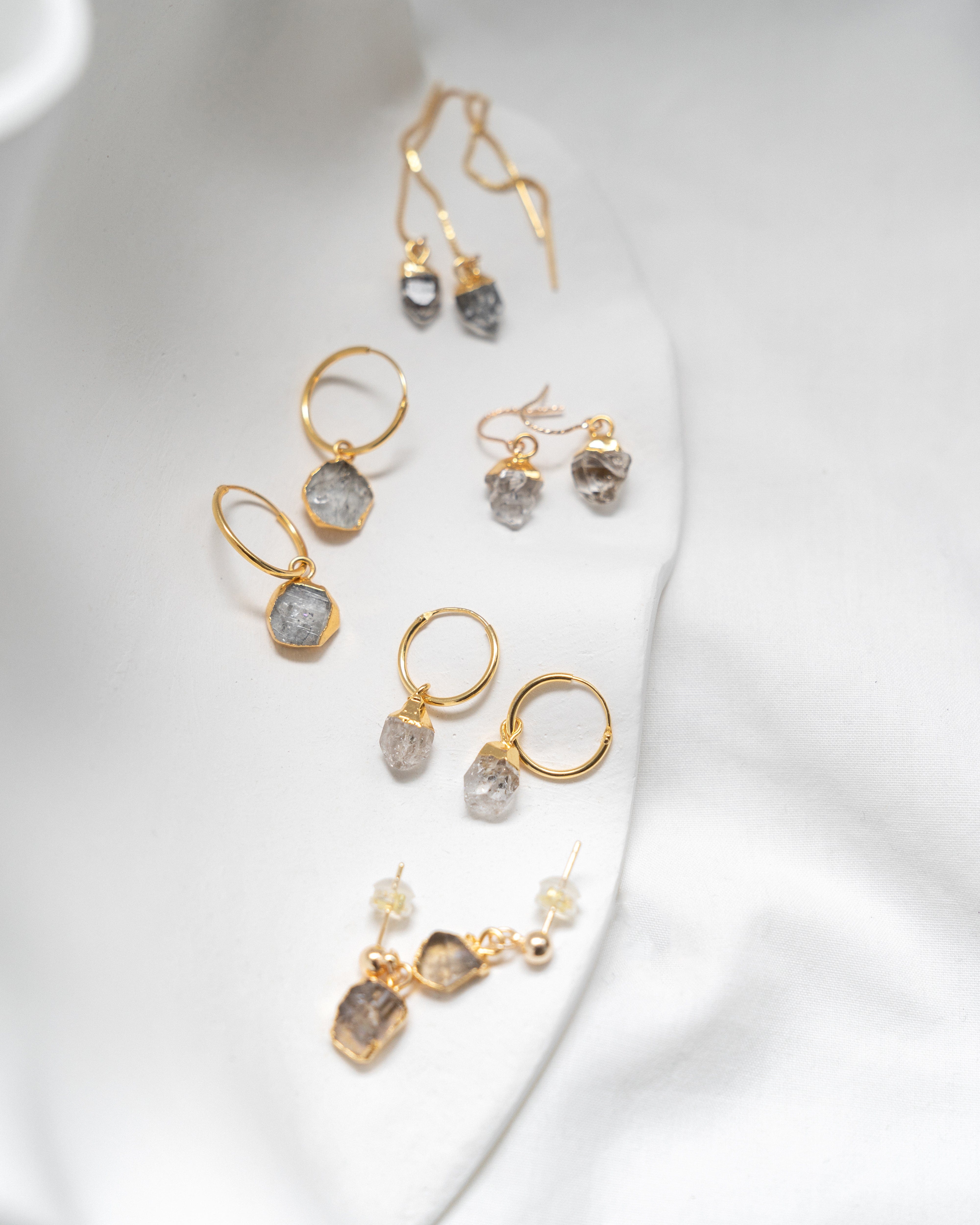 April | Herkimer Diamond Earrings