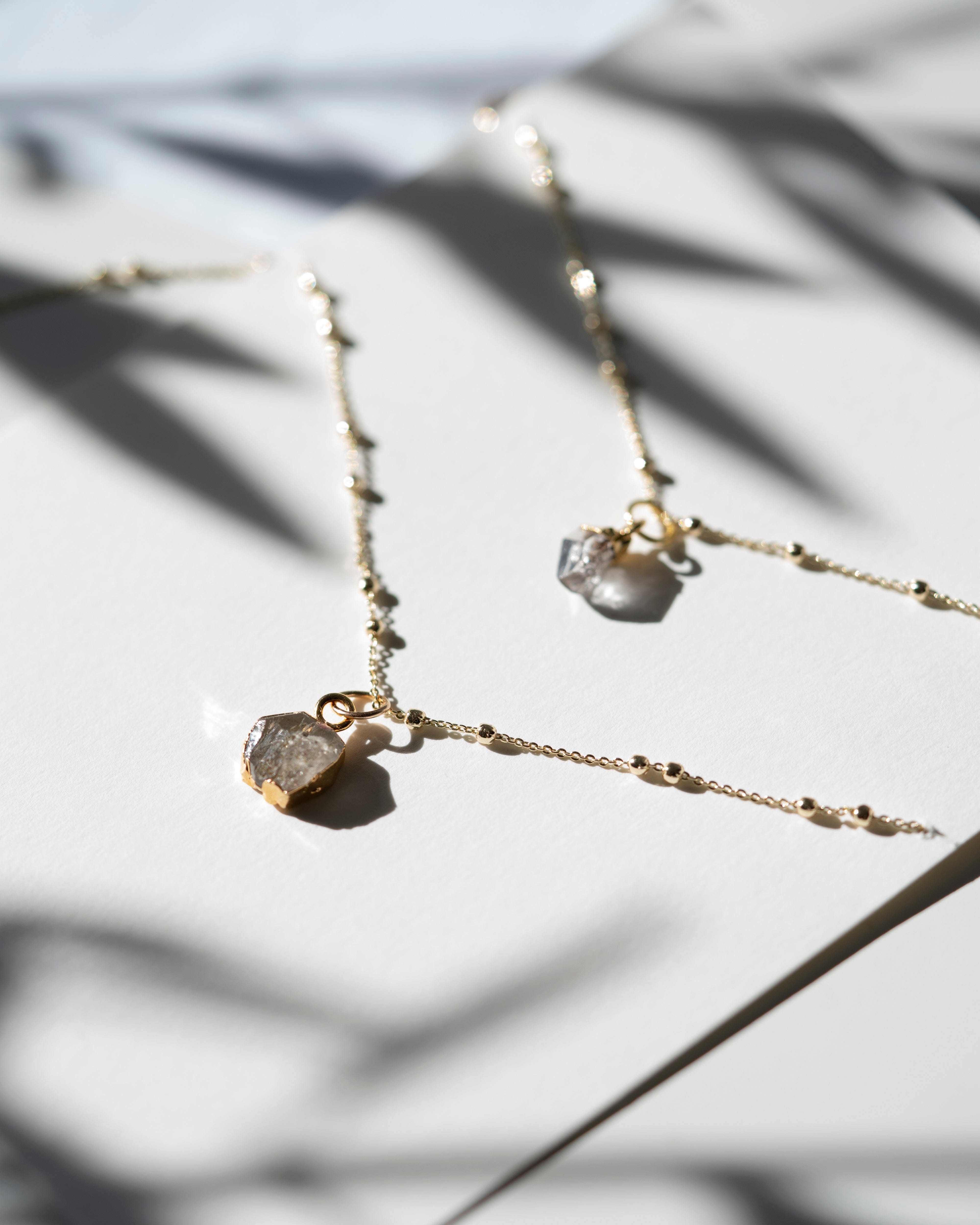 April | Herkimer Diamond Birthstone Necklace