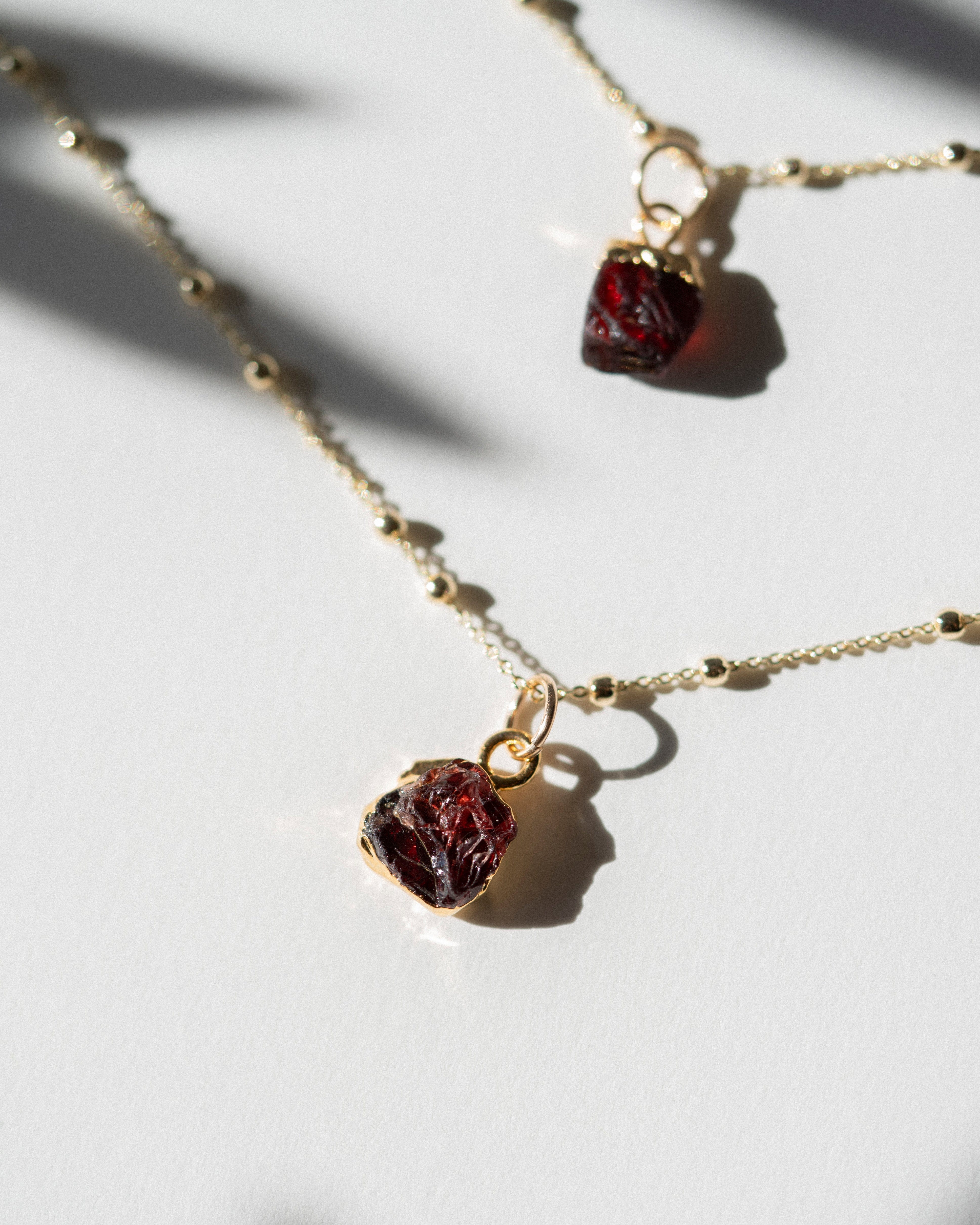 January | Garnet Birthstone Necklace