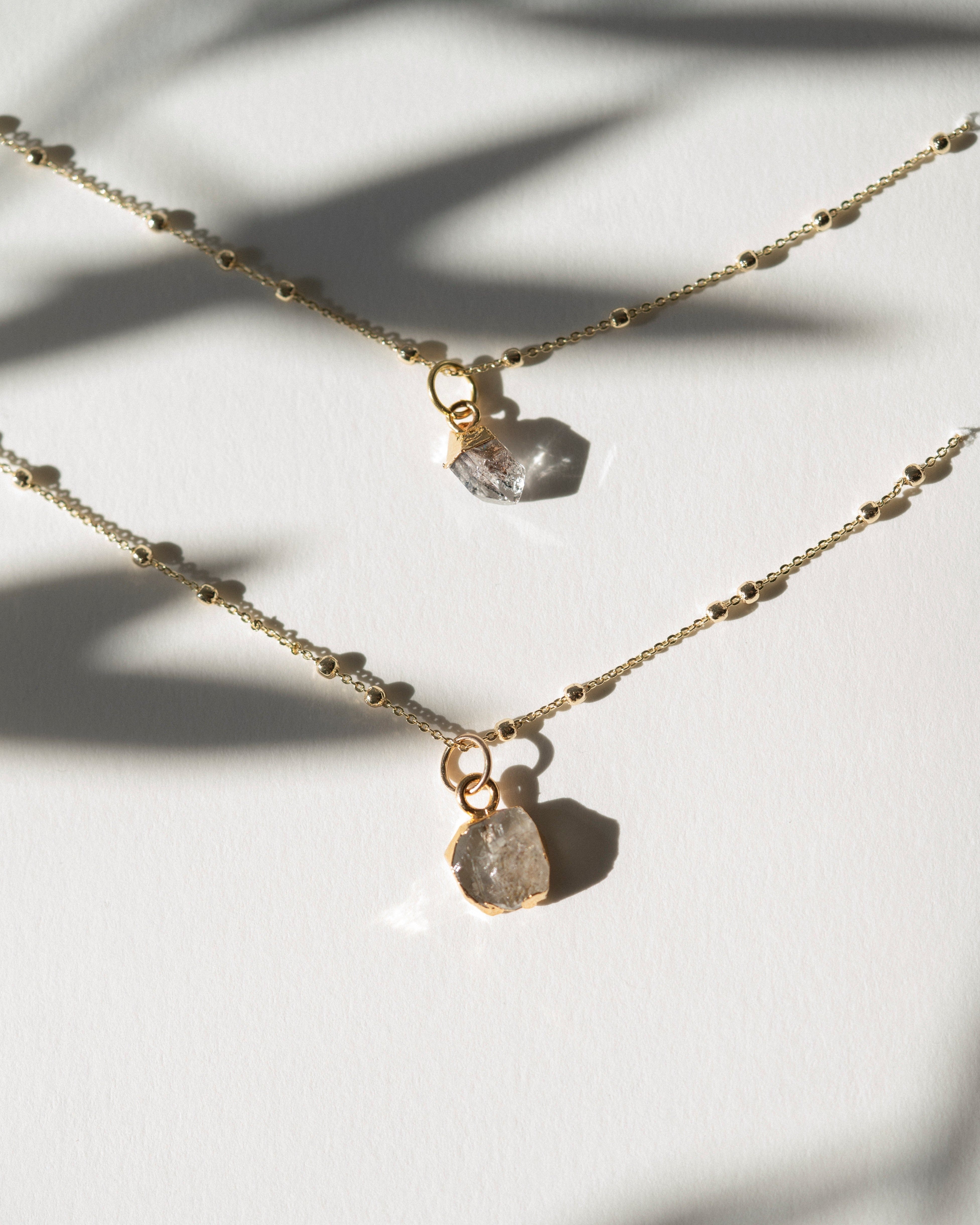 April | Herkimer Diamond Birthstone Necklace