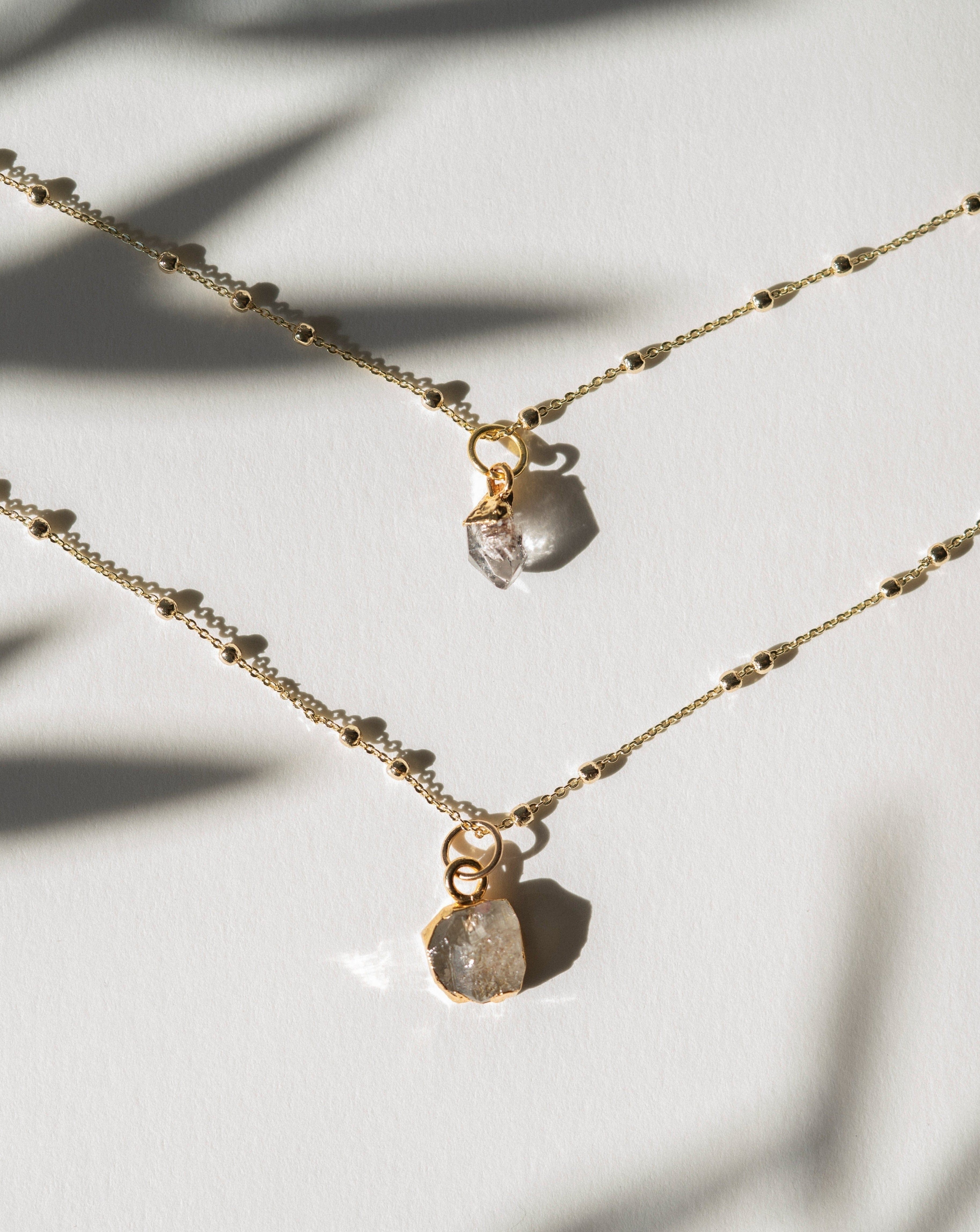 April | Herkimer Diamond Birthstone Necklace