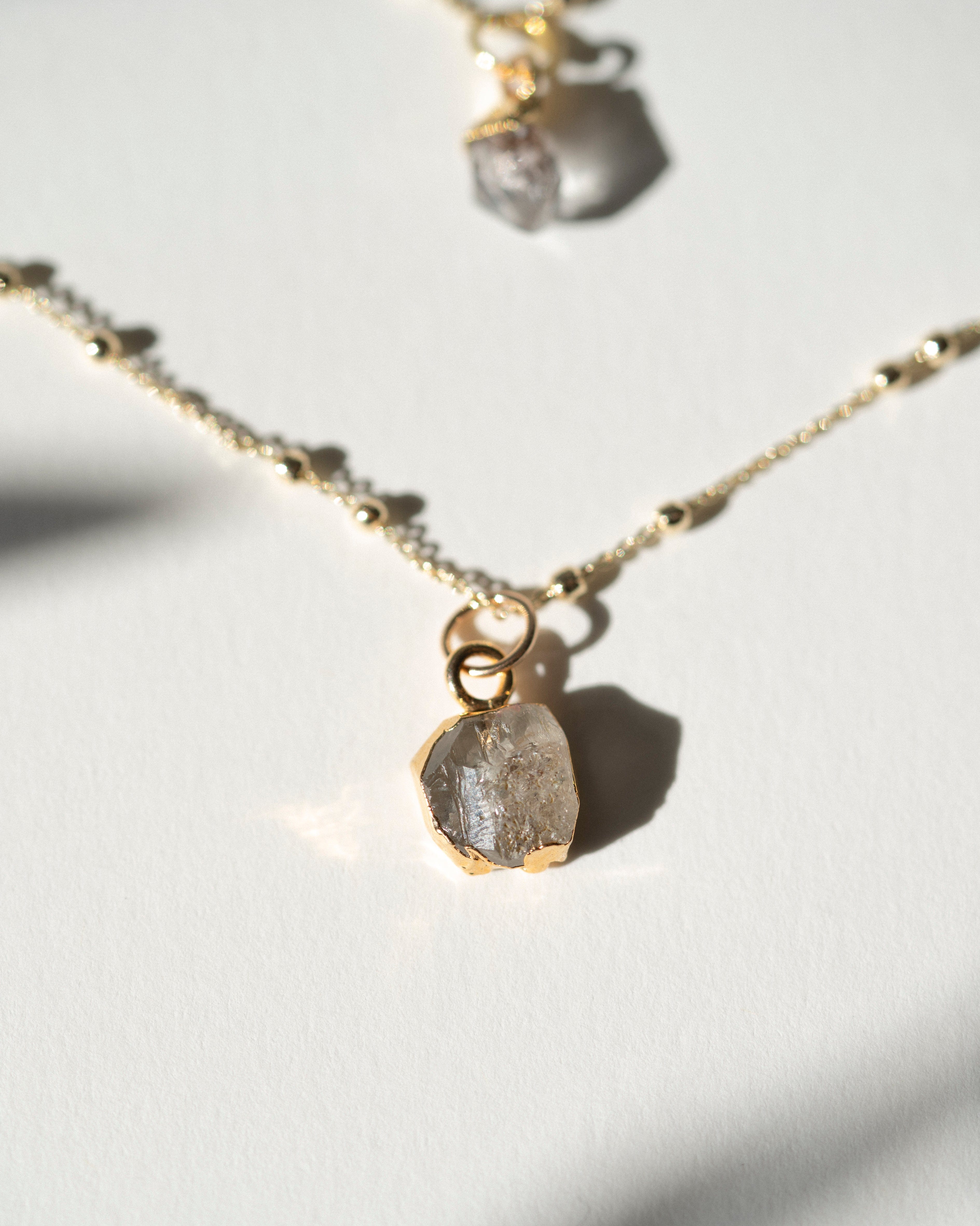April | Herkimer Diamond Birthstone Necklace