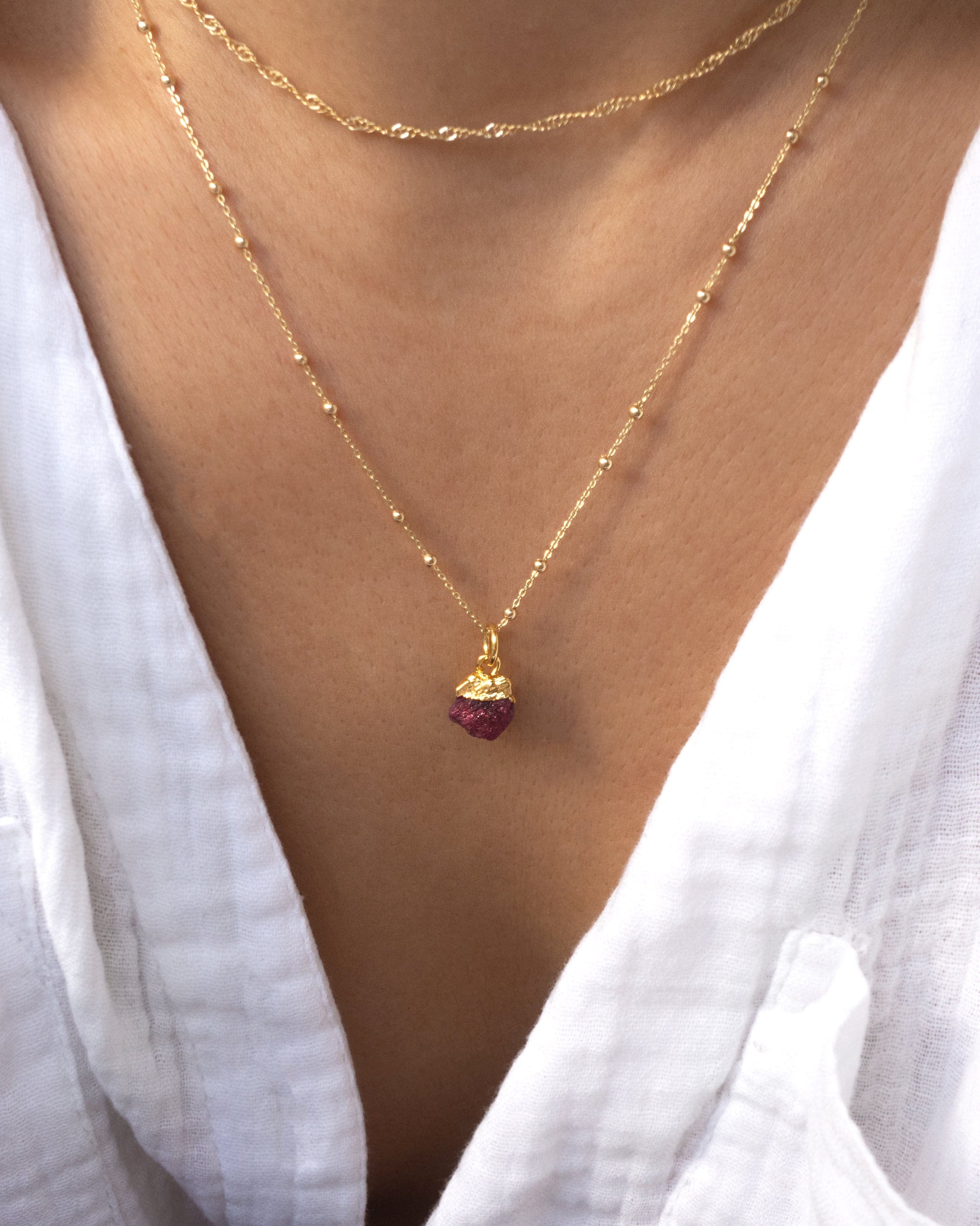 July Birthstone | Ruby Necklace