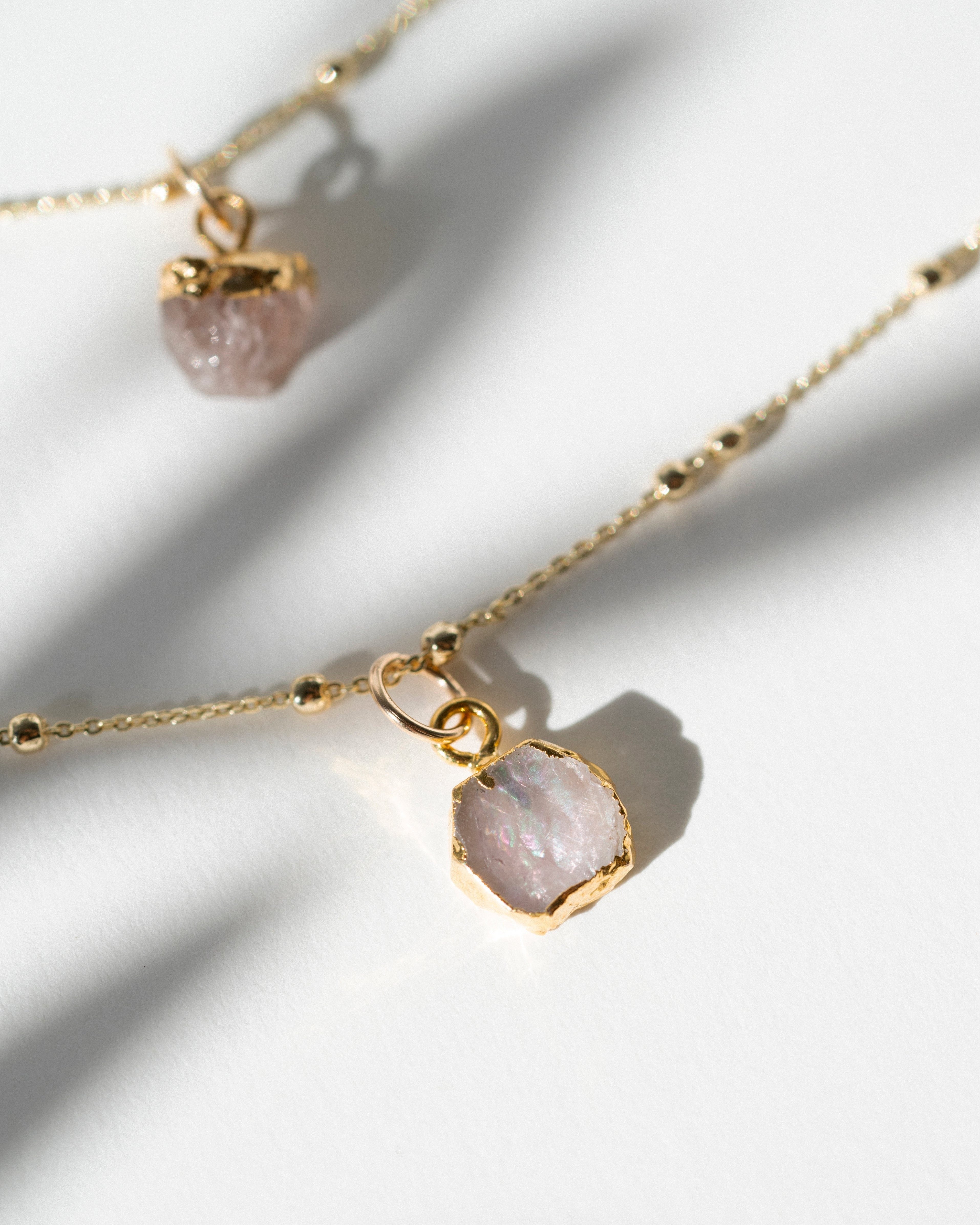 October Birthstone | Rose Quartz Necklace