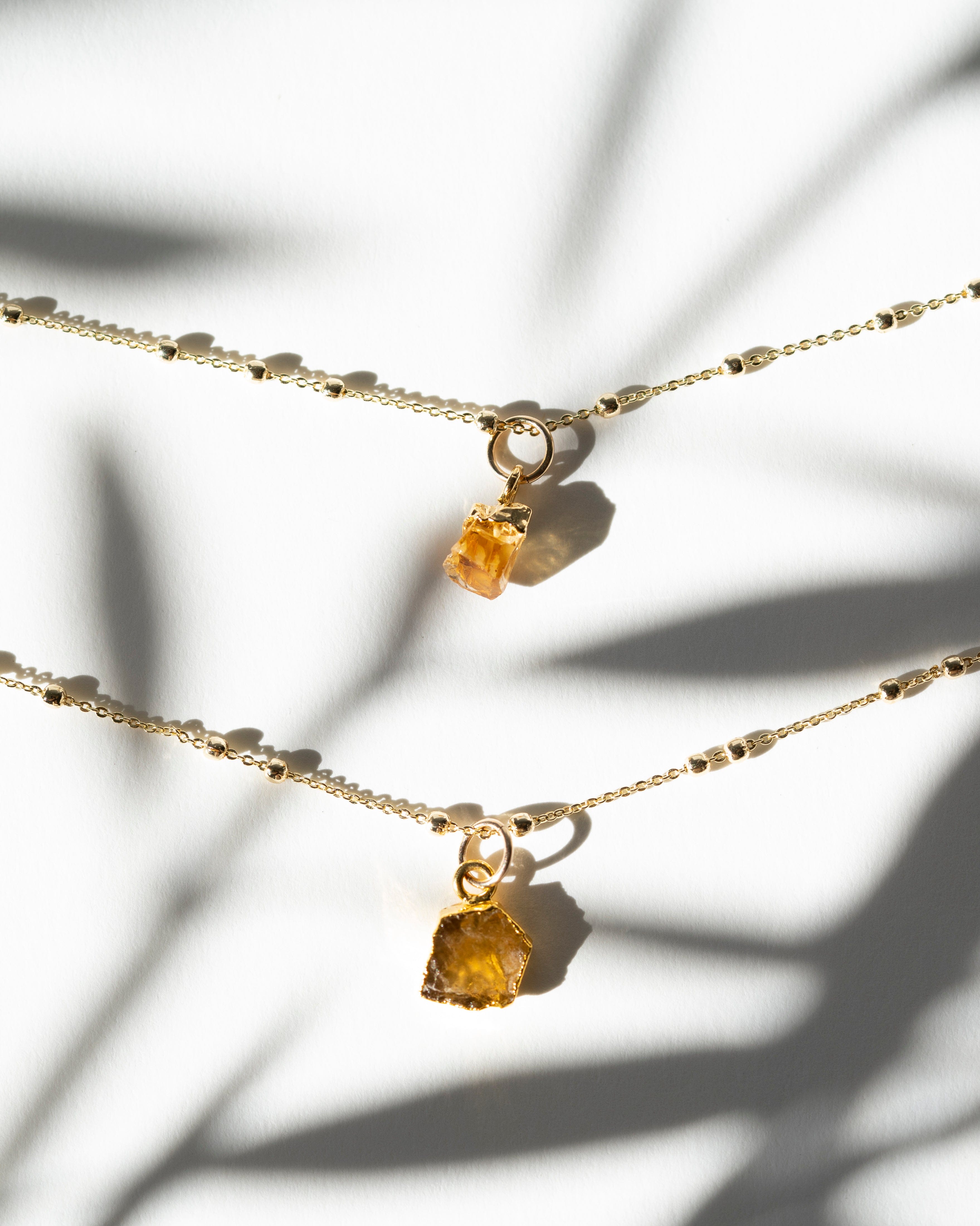 November | Citrine Birthstone Necklace