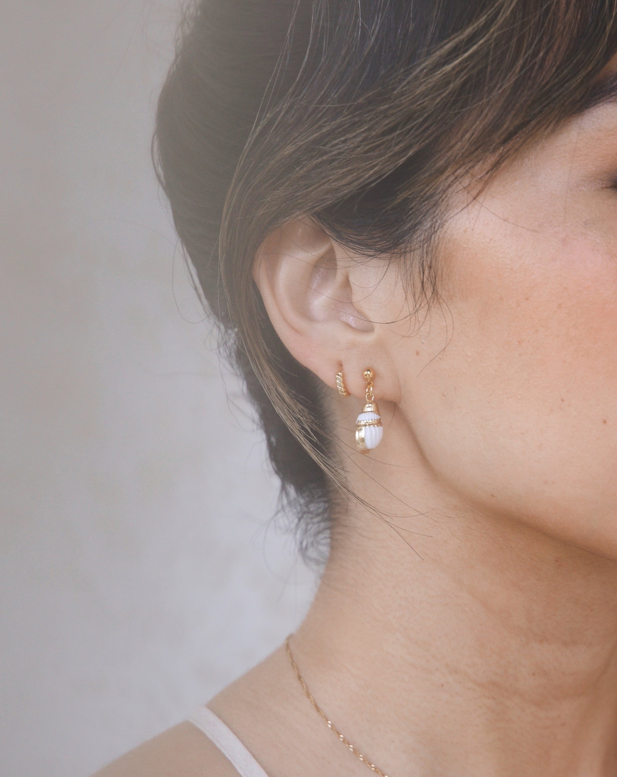 Cleo Mini Shell Studs