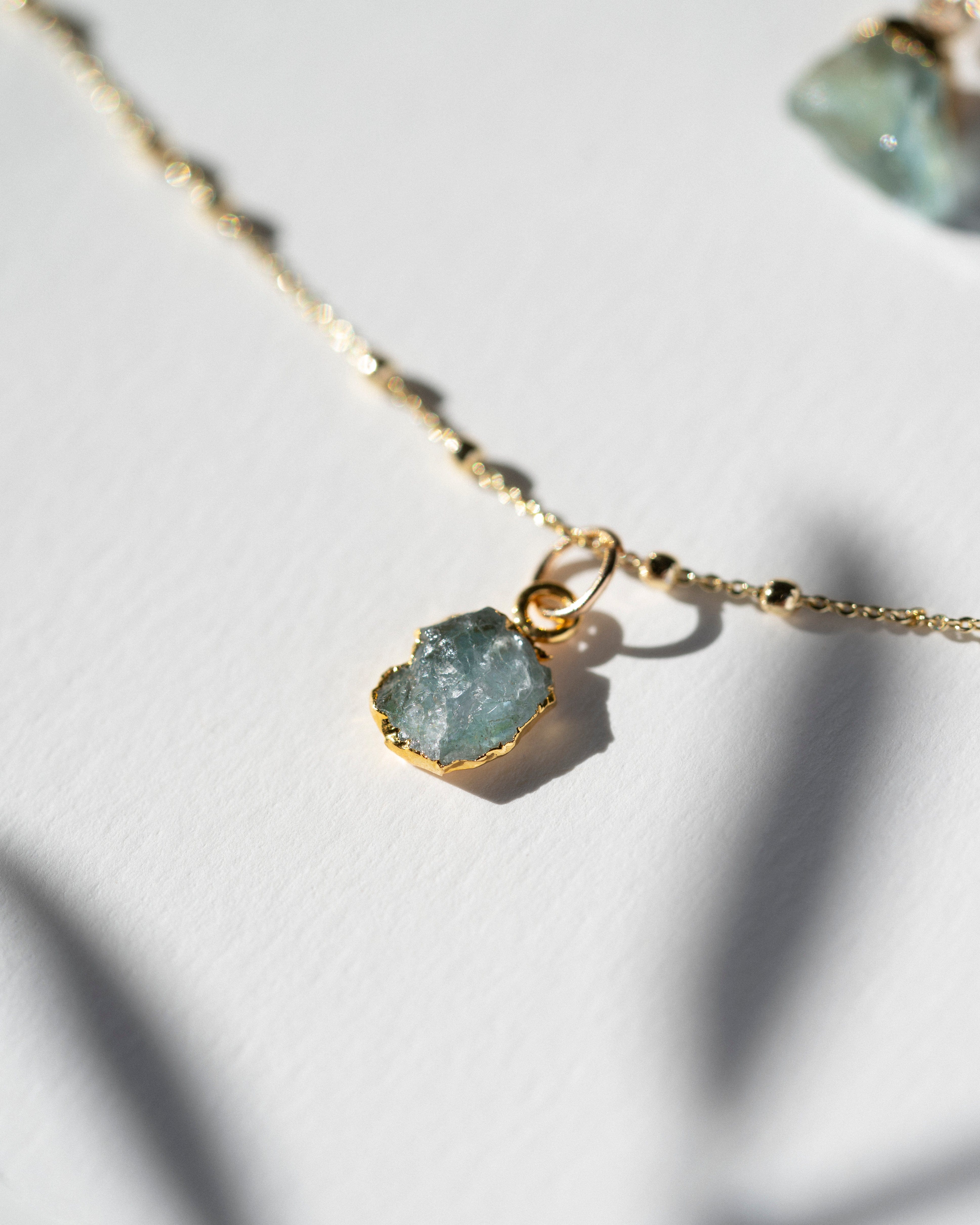 March Birthstone | Aquamarine Necklace