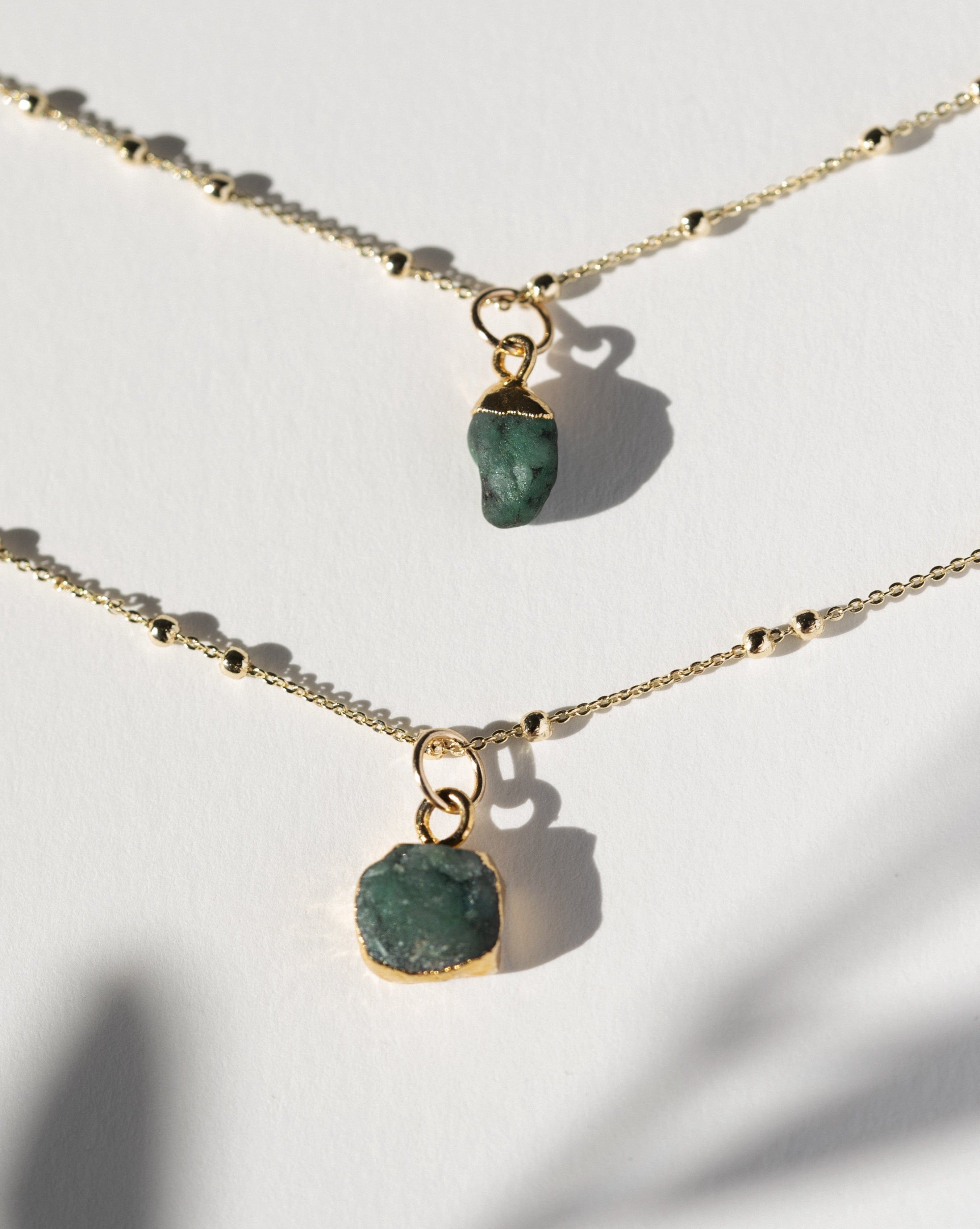 May | Emerald Birthstone Necklace