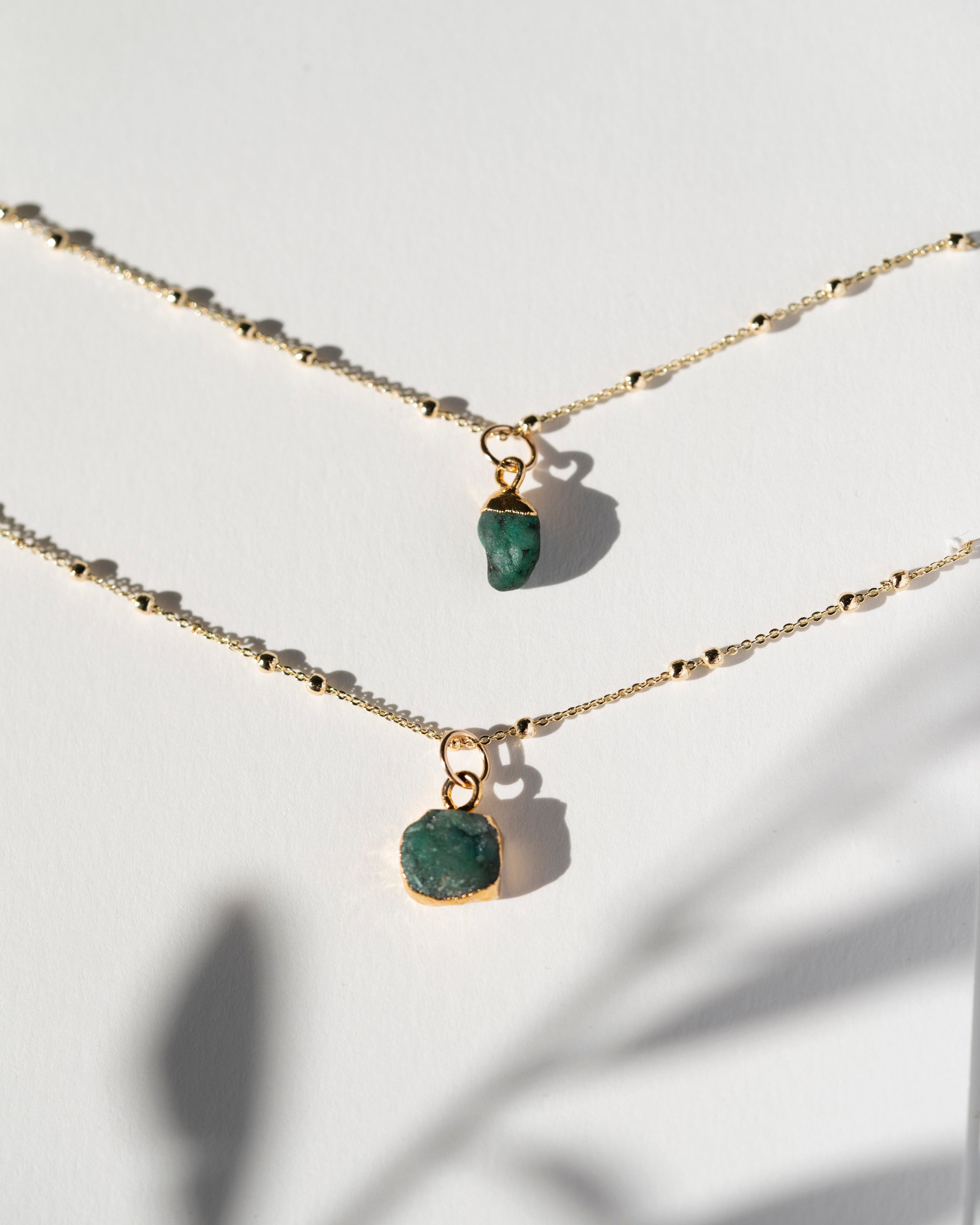 May Birthstone | Emerald Necklace
