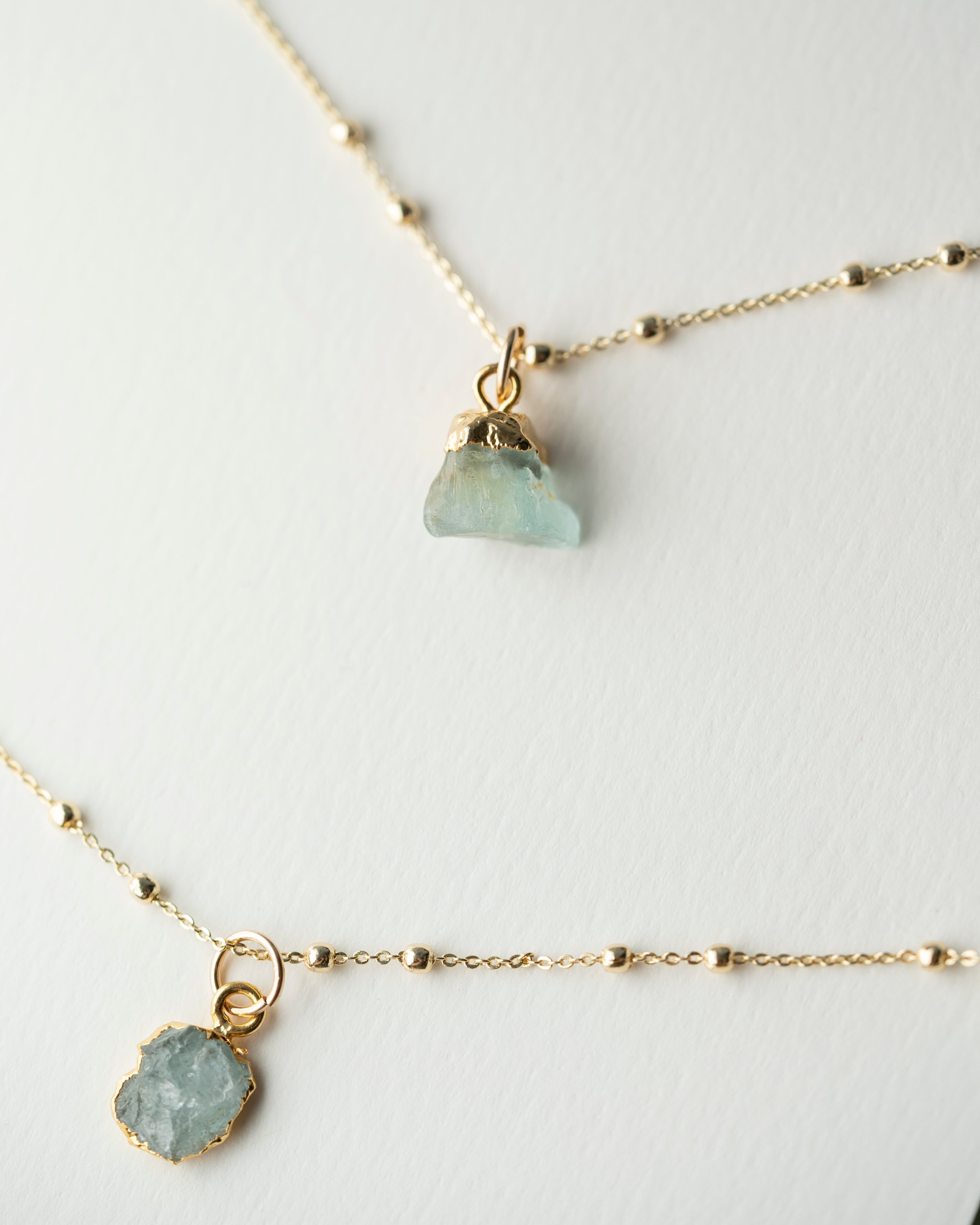 March Birthstone | Aquamarine Necklace