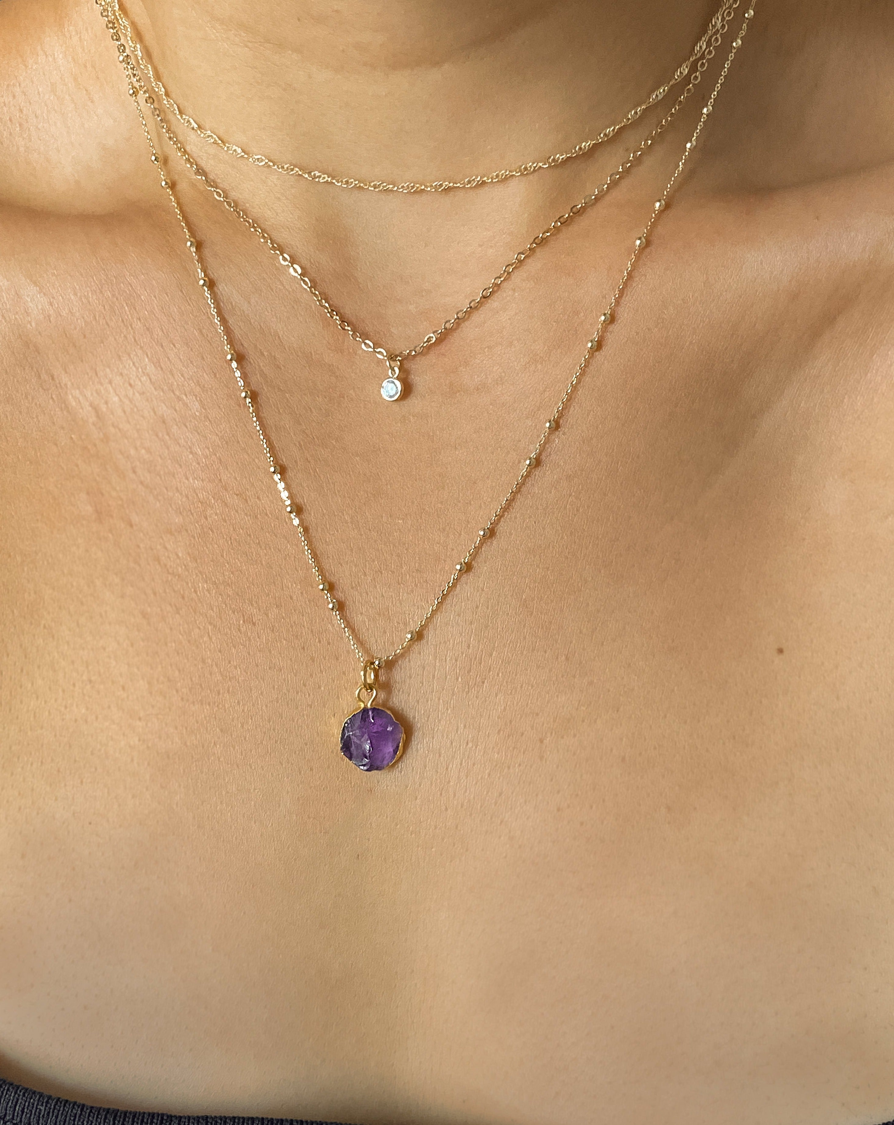 February | Amethyst Birthstone Necklace