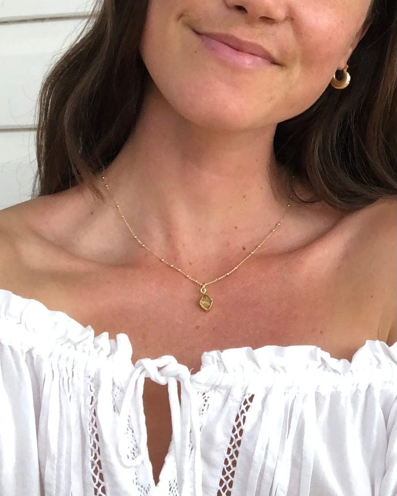 November | Citrine Birthstone Necklace