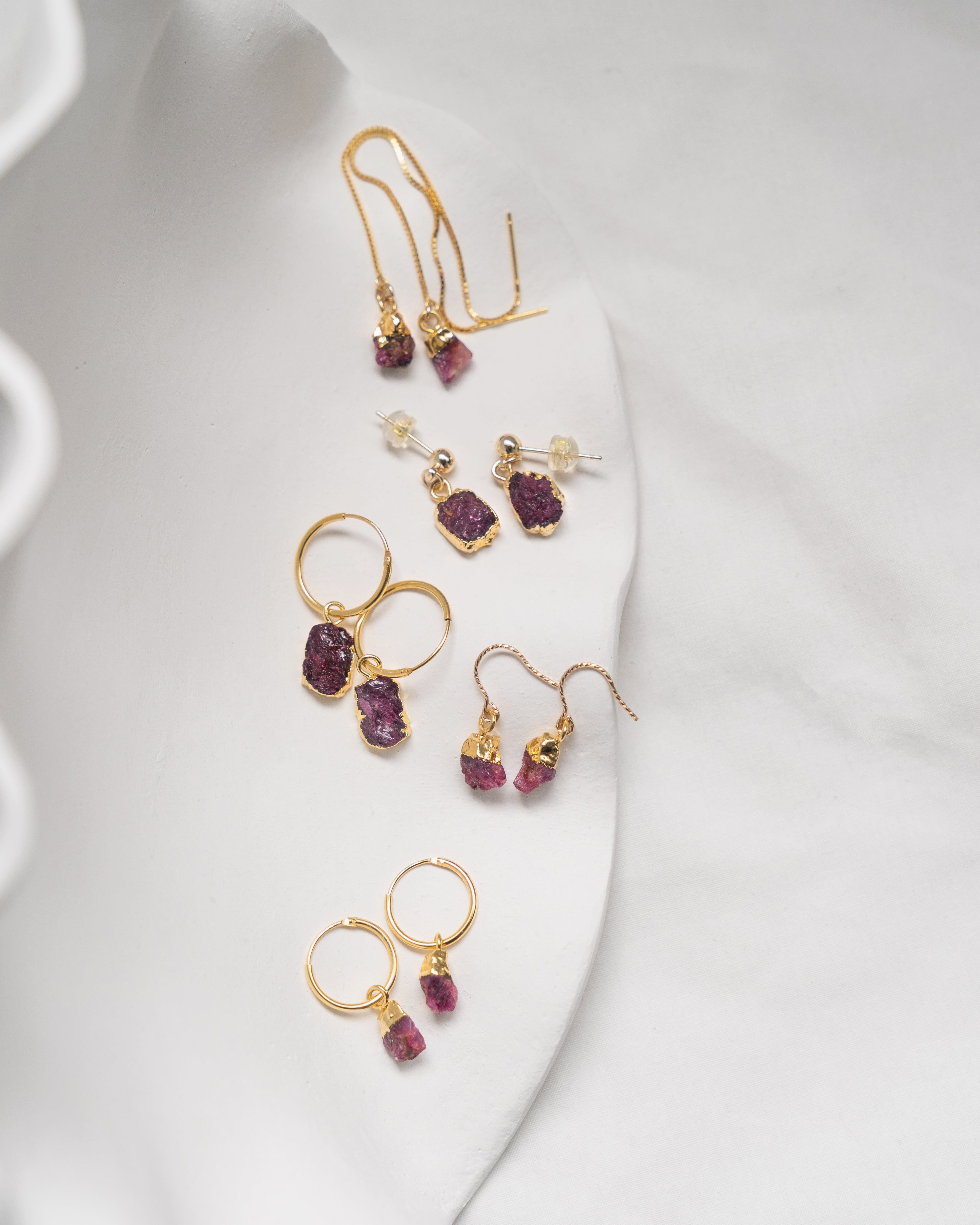 July | Ruby Earrings