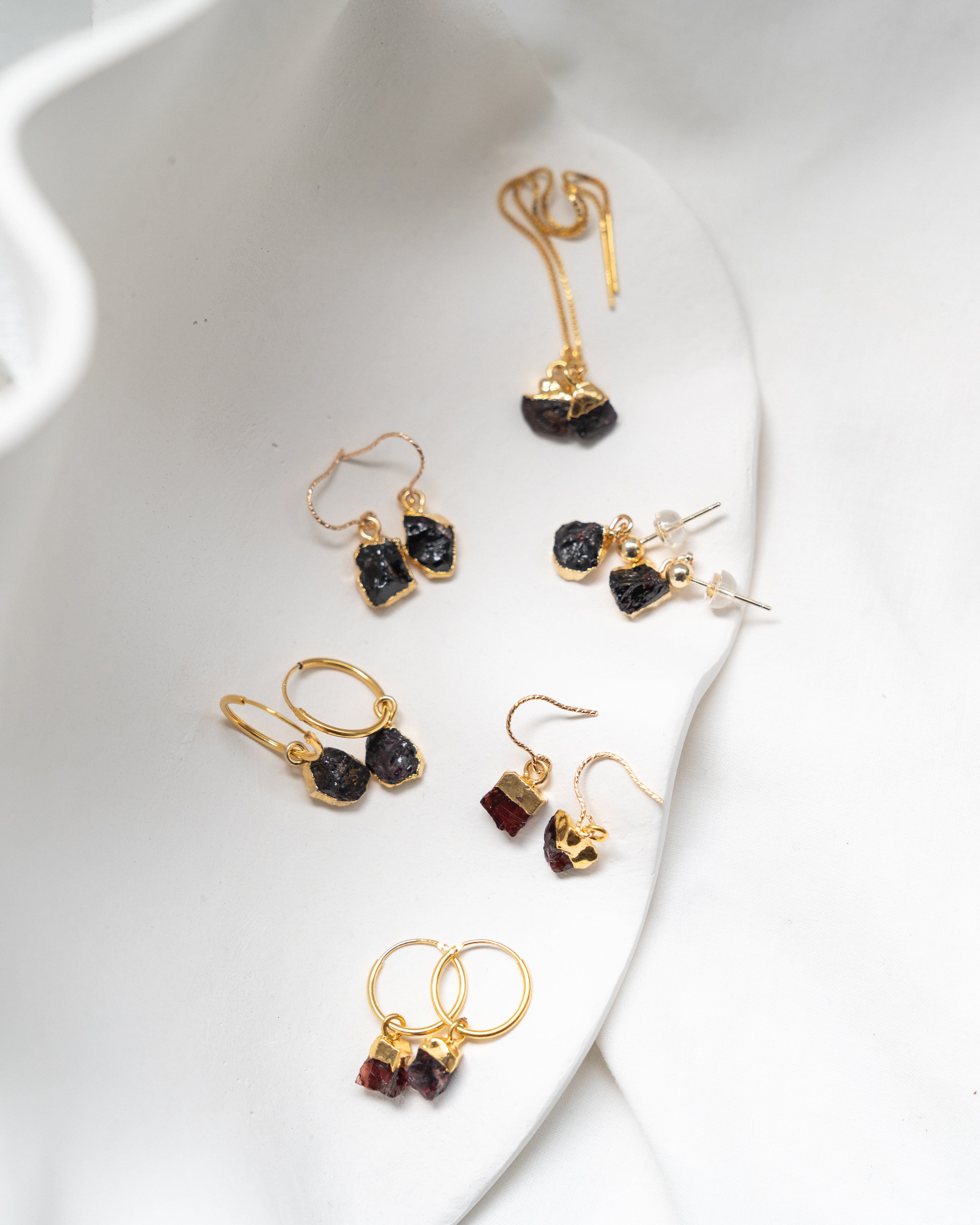 January | Garnet Earrings