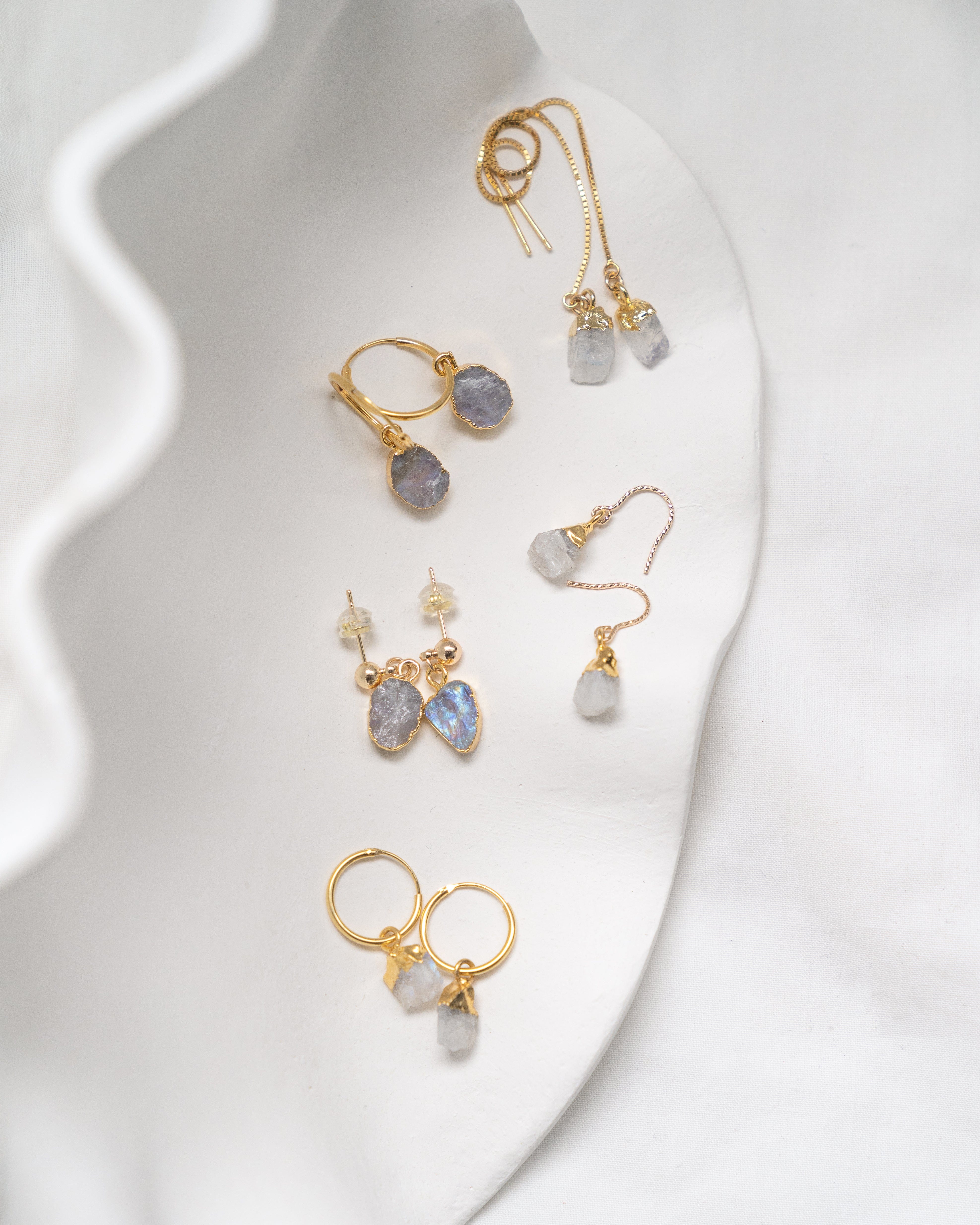 June | Moonstone Earrings