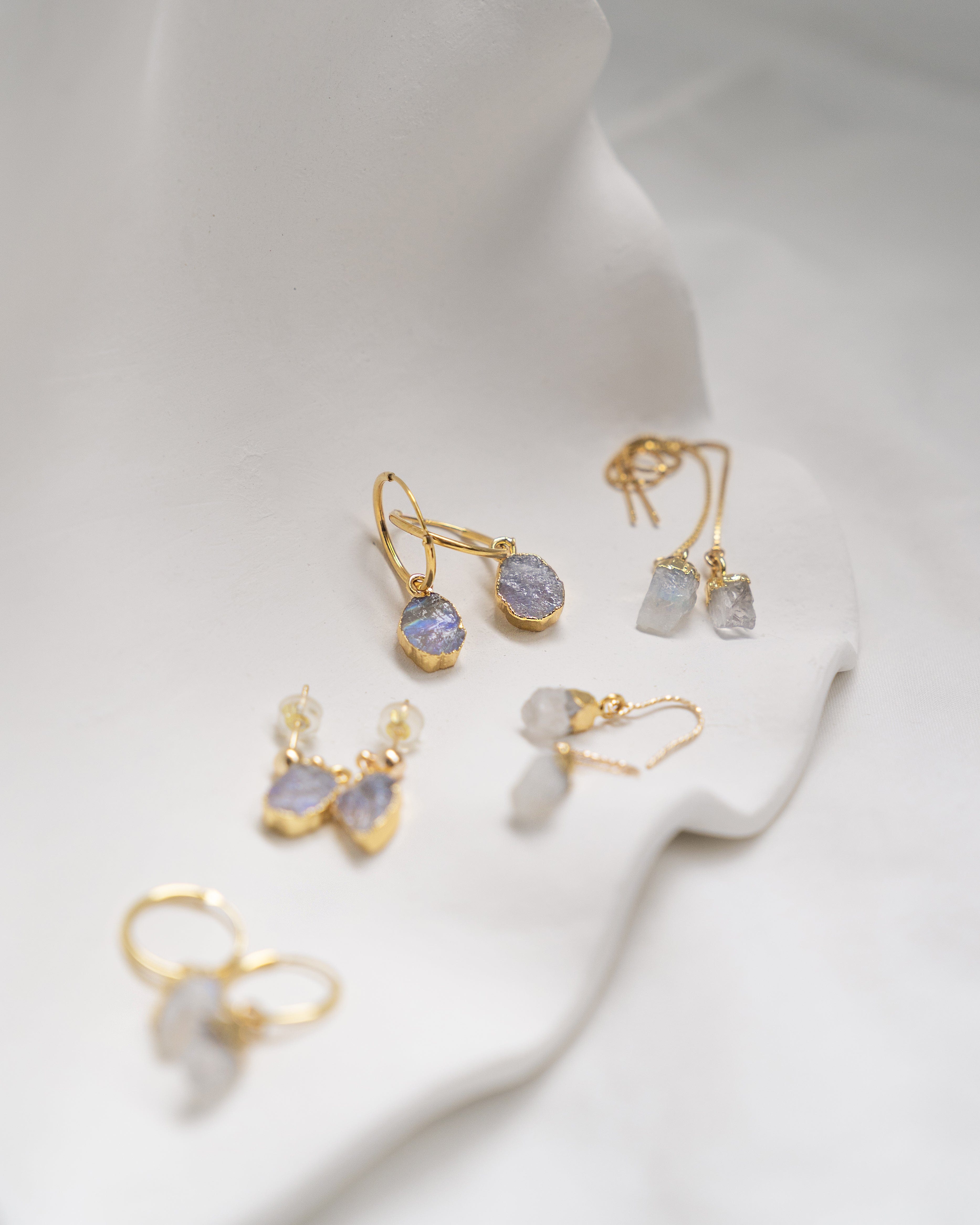 June | Moonstone Earrings