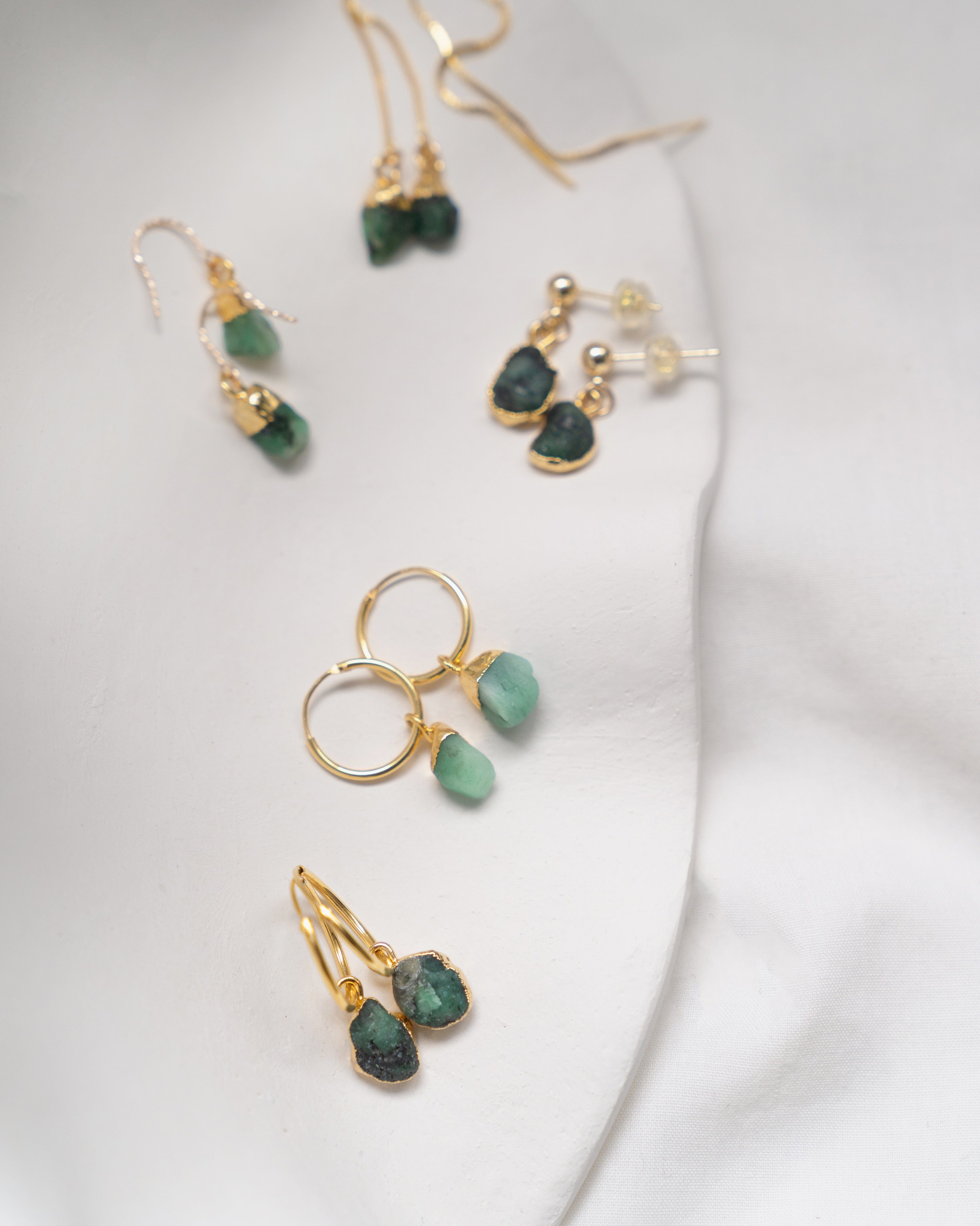 May | Emerald Earrings