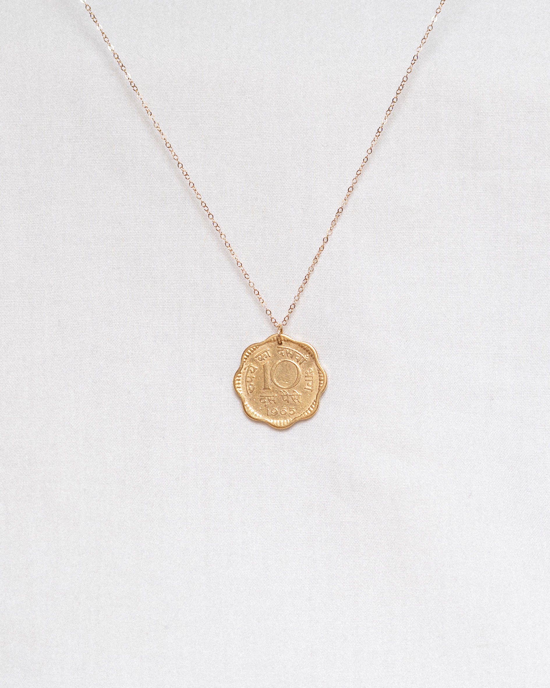 India | Flower Coin Necklace