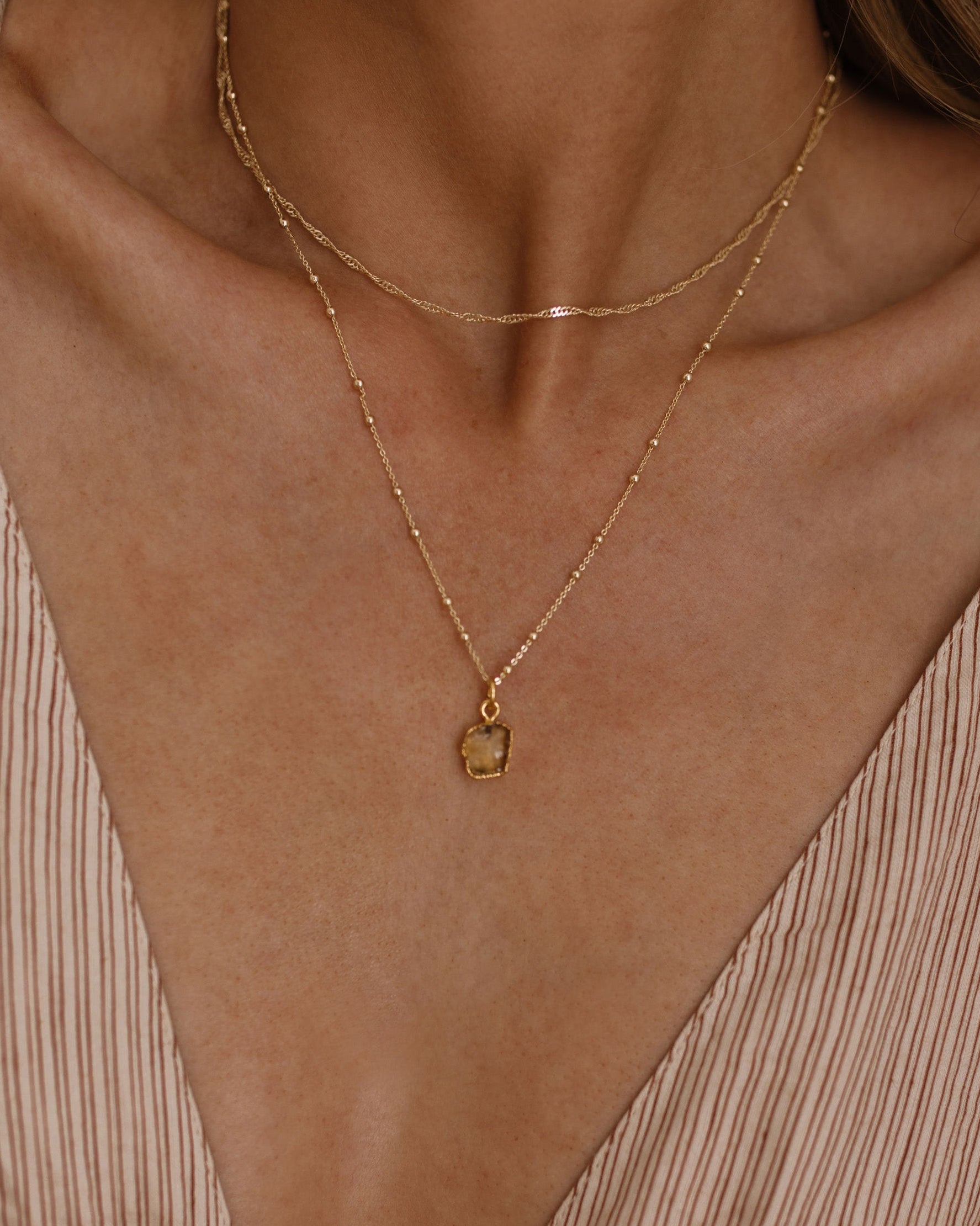 November | Citrine Birthstone Necklace