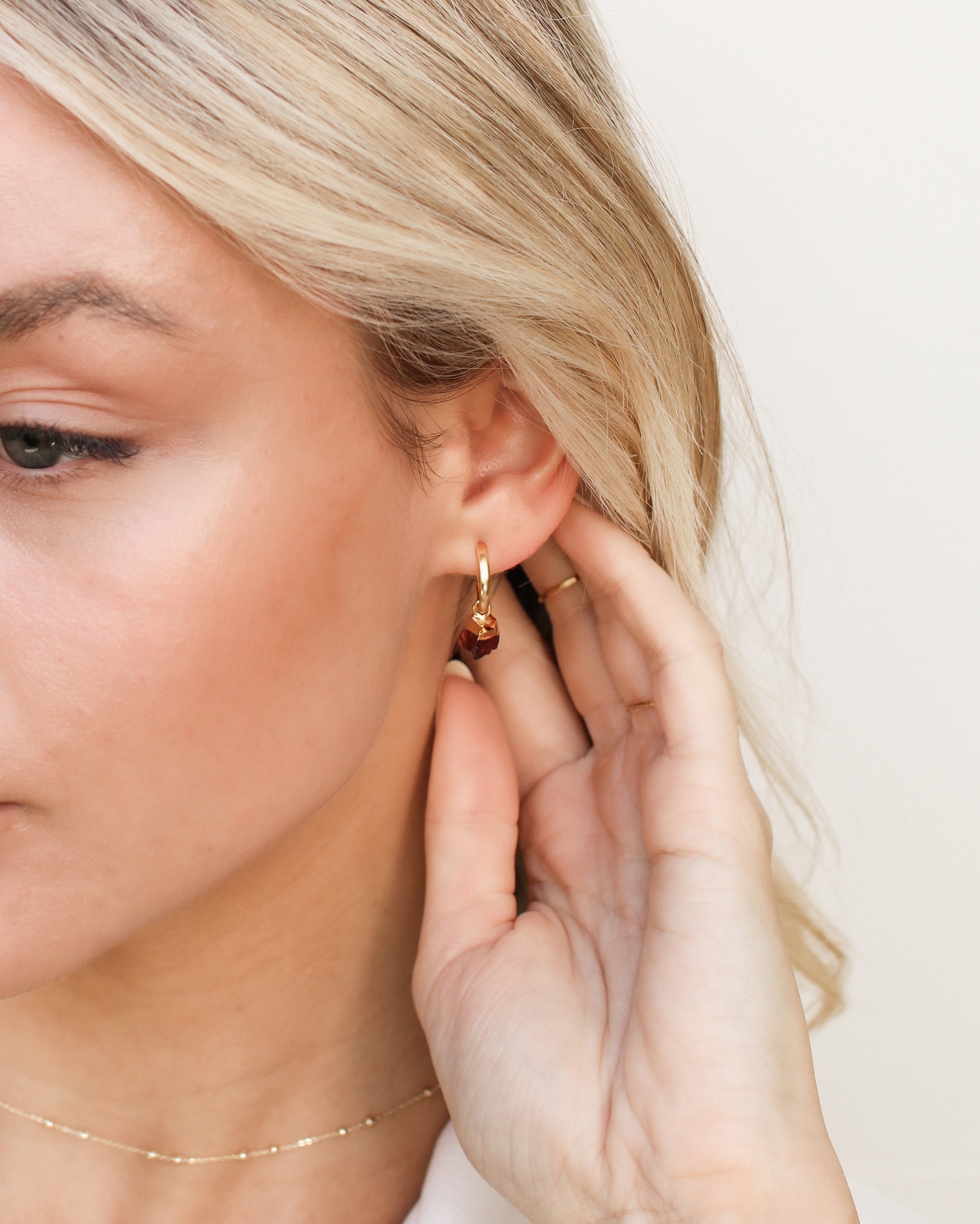 January | Garnet Earrings