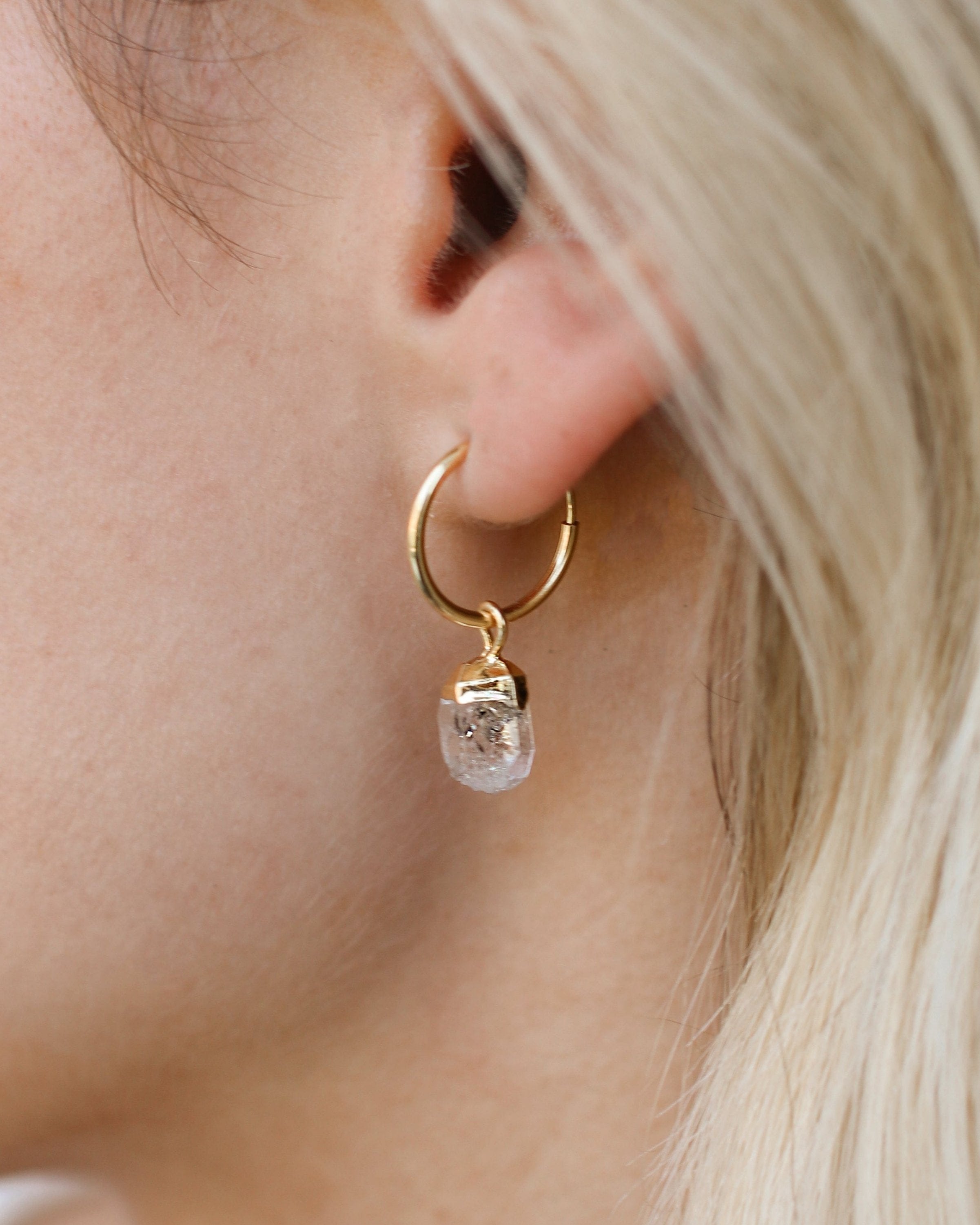 April | Herkimer Diamond Earrings