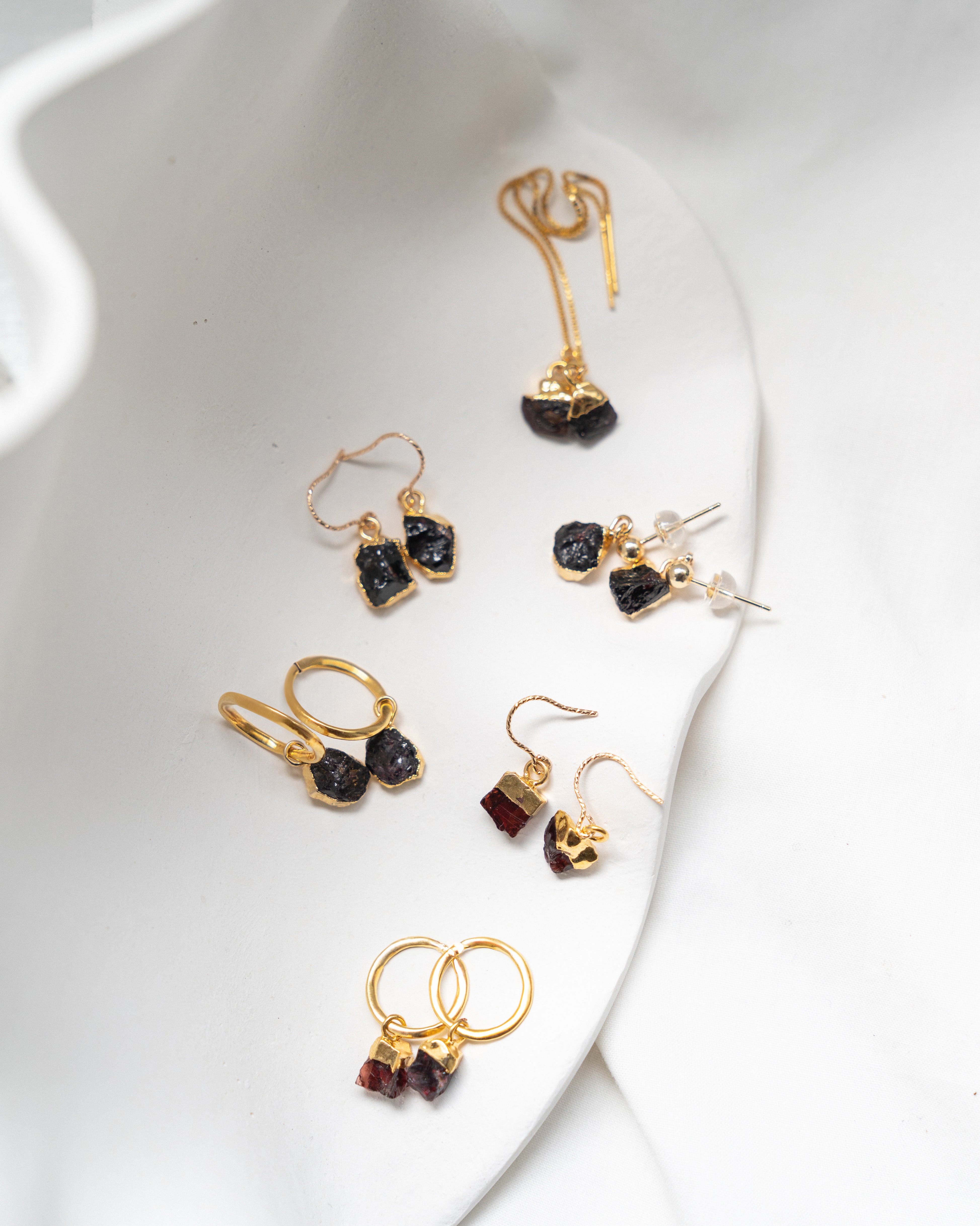 January | Garnet Birthstone Earrings