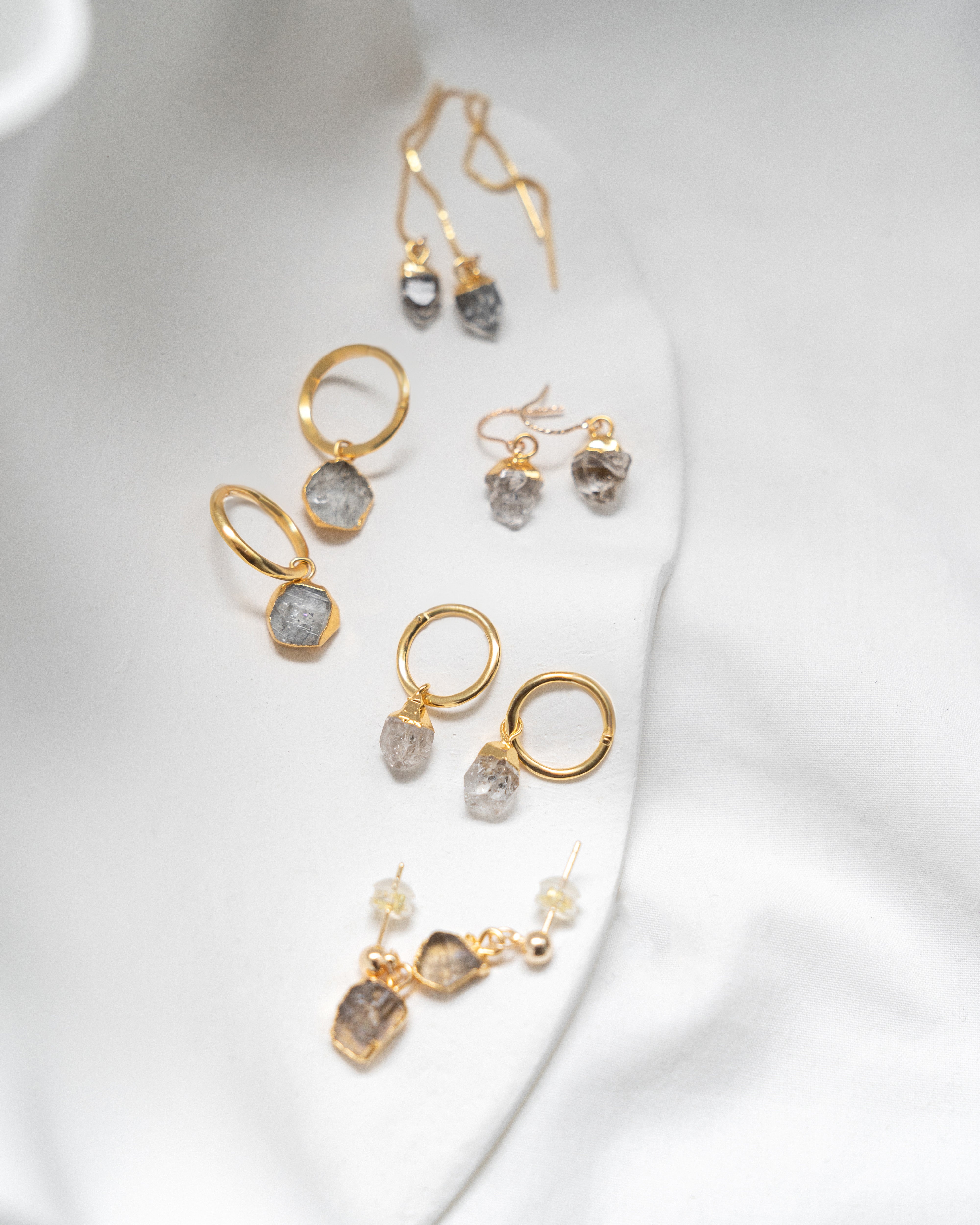 April | Herkimer Diamond Birth stone Earrings