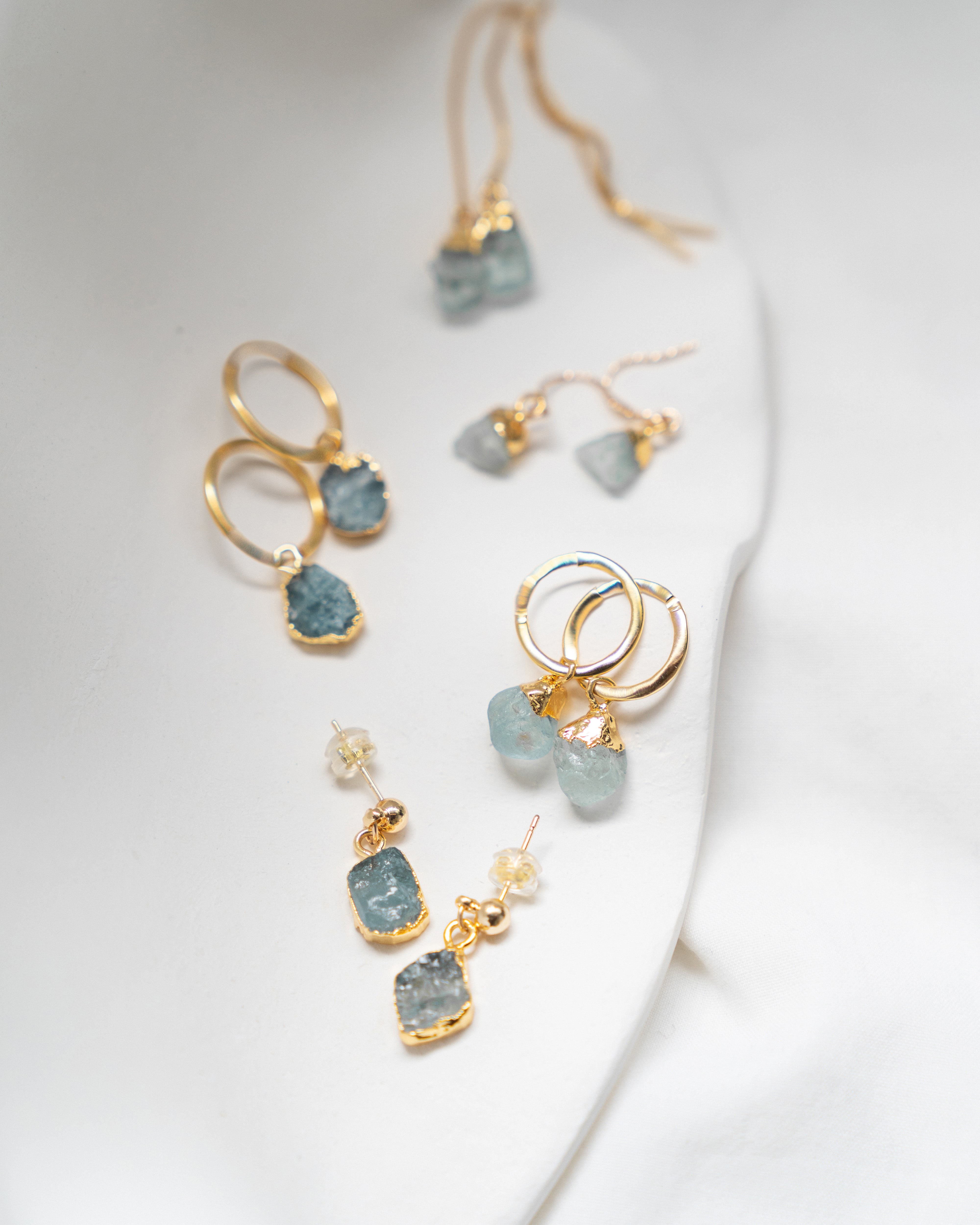 March | Aquamarine Birthstone Earrings