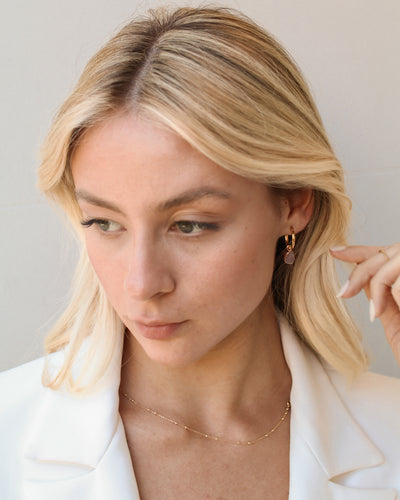 Rose Quartz Earrings | October Birthstone