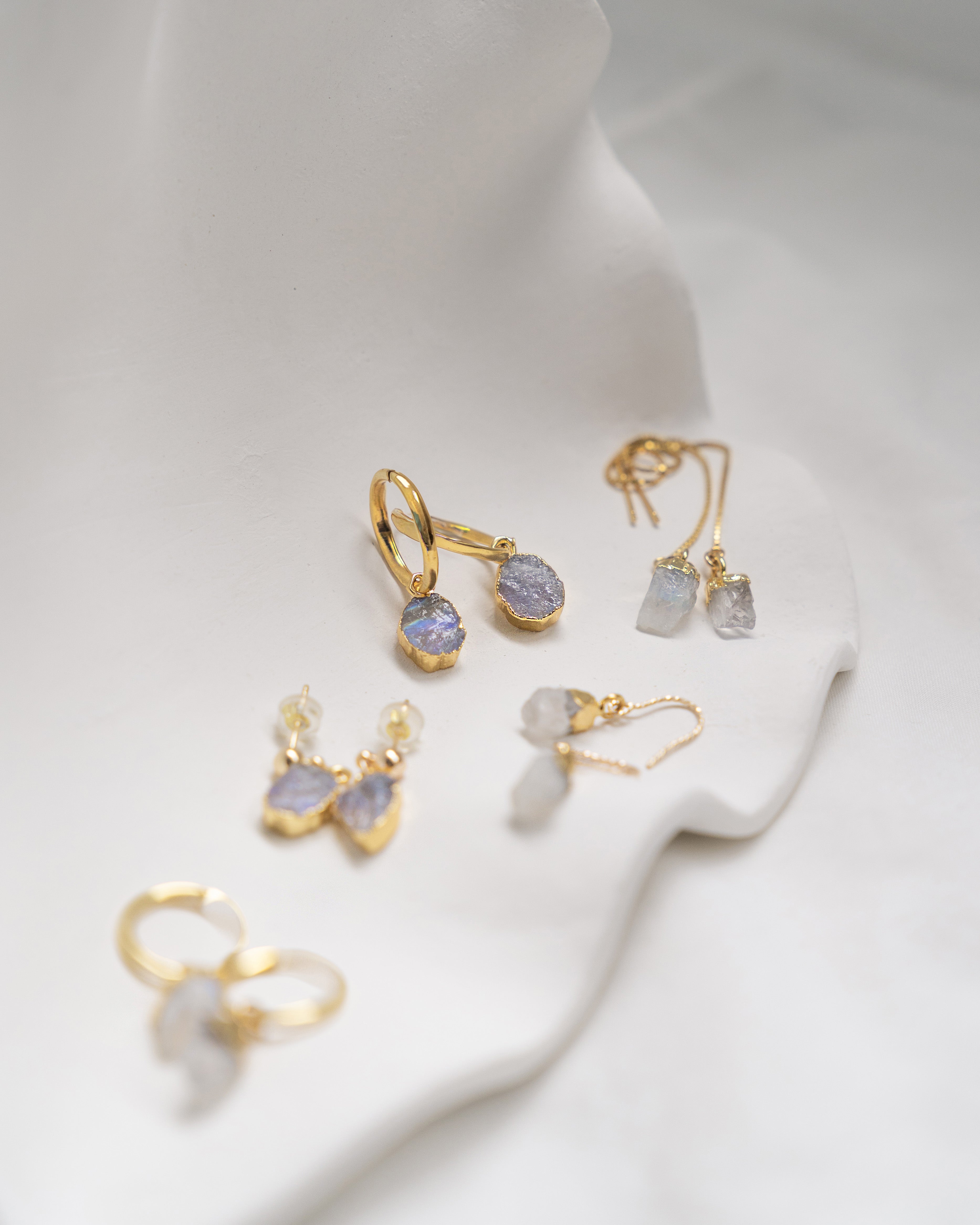 June | Moonstone Birthstone Earrings