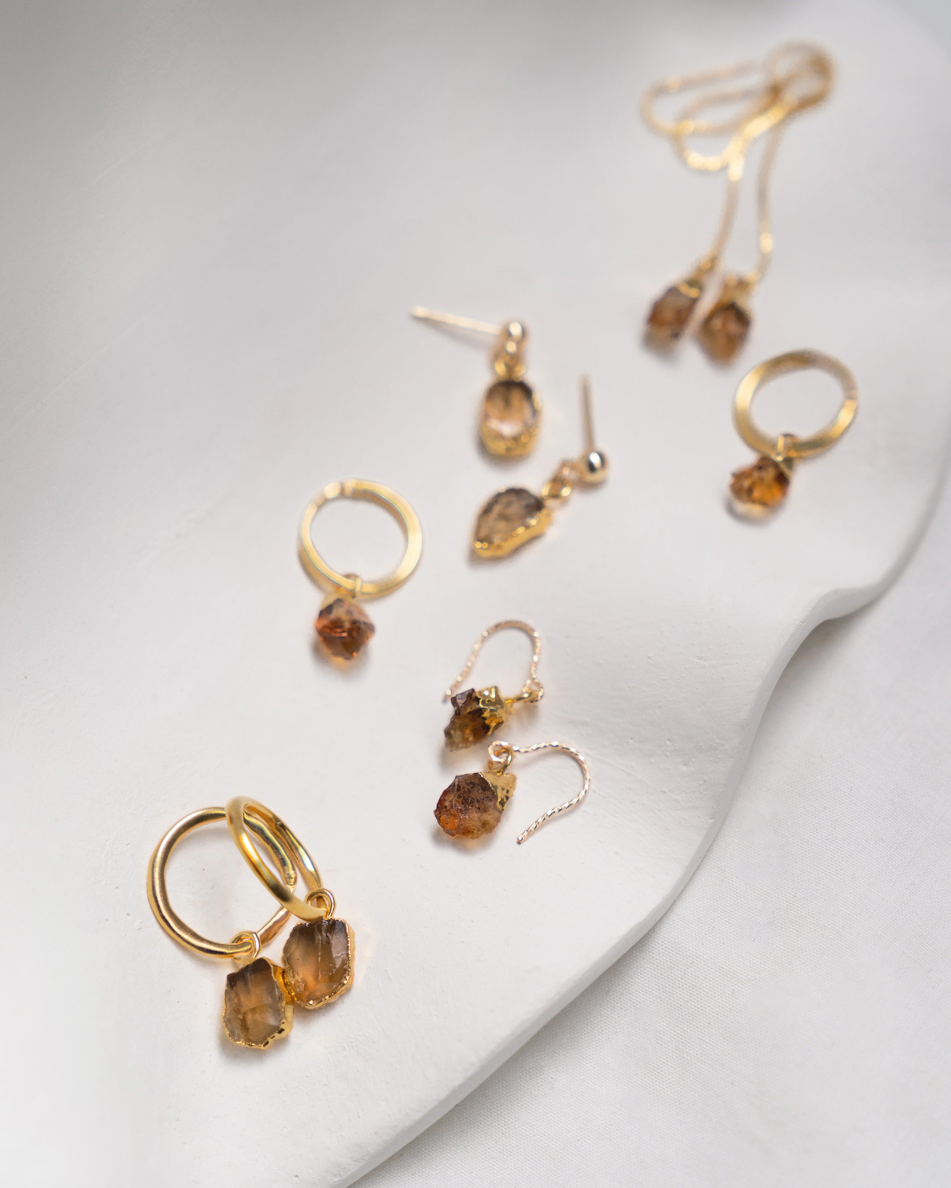 November | Citrine Birthstone Earrings