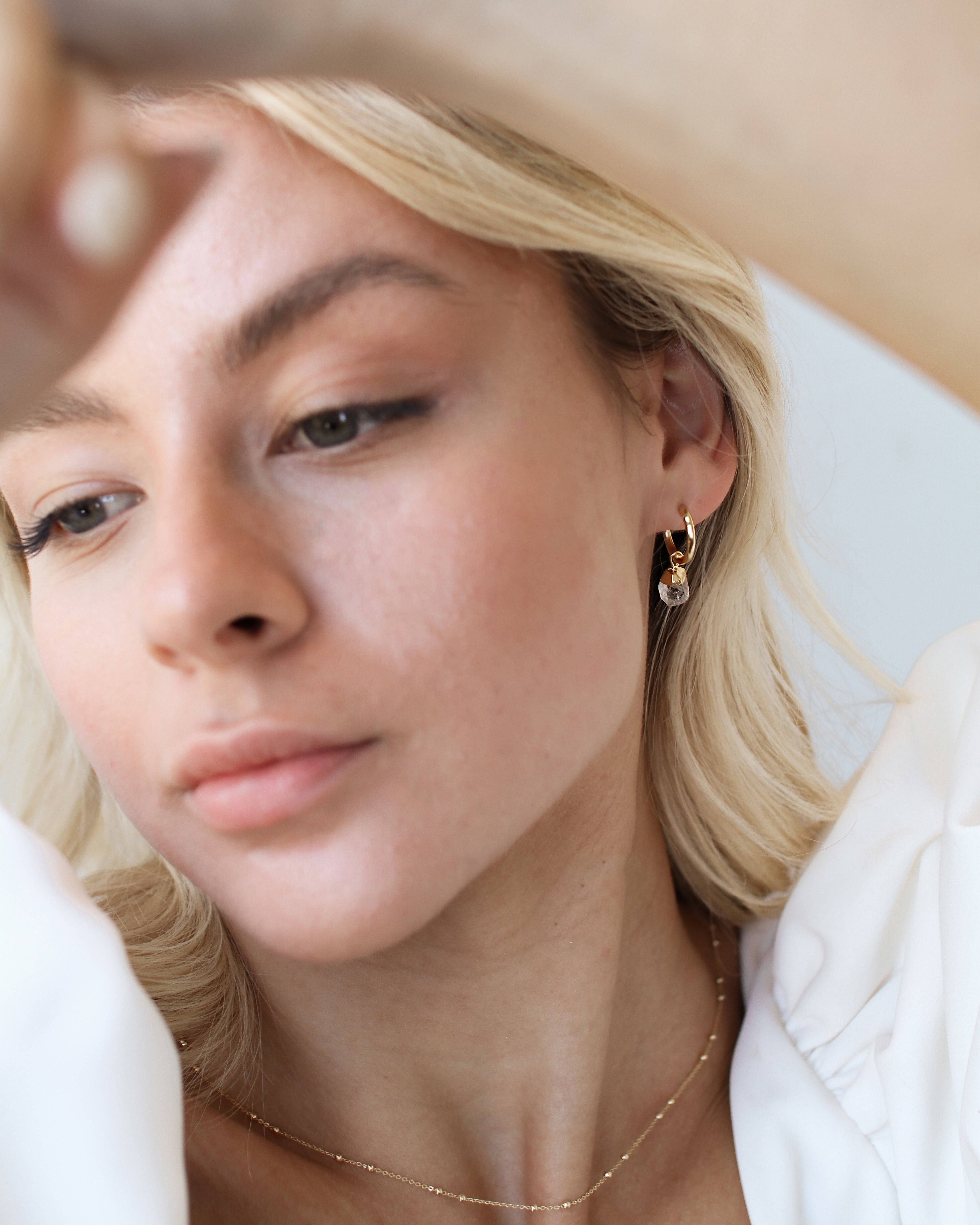 April | Herkimer Diamond Birth stone Earrings