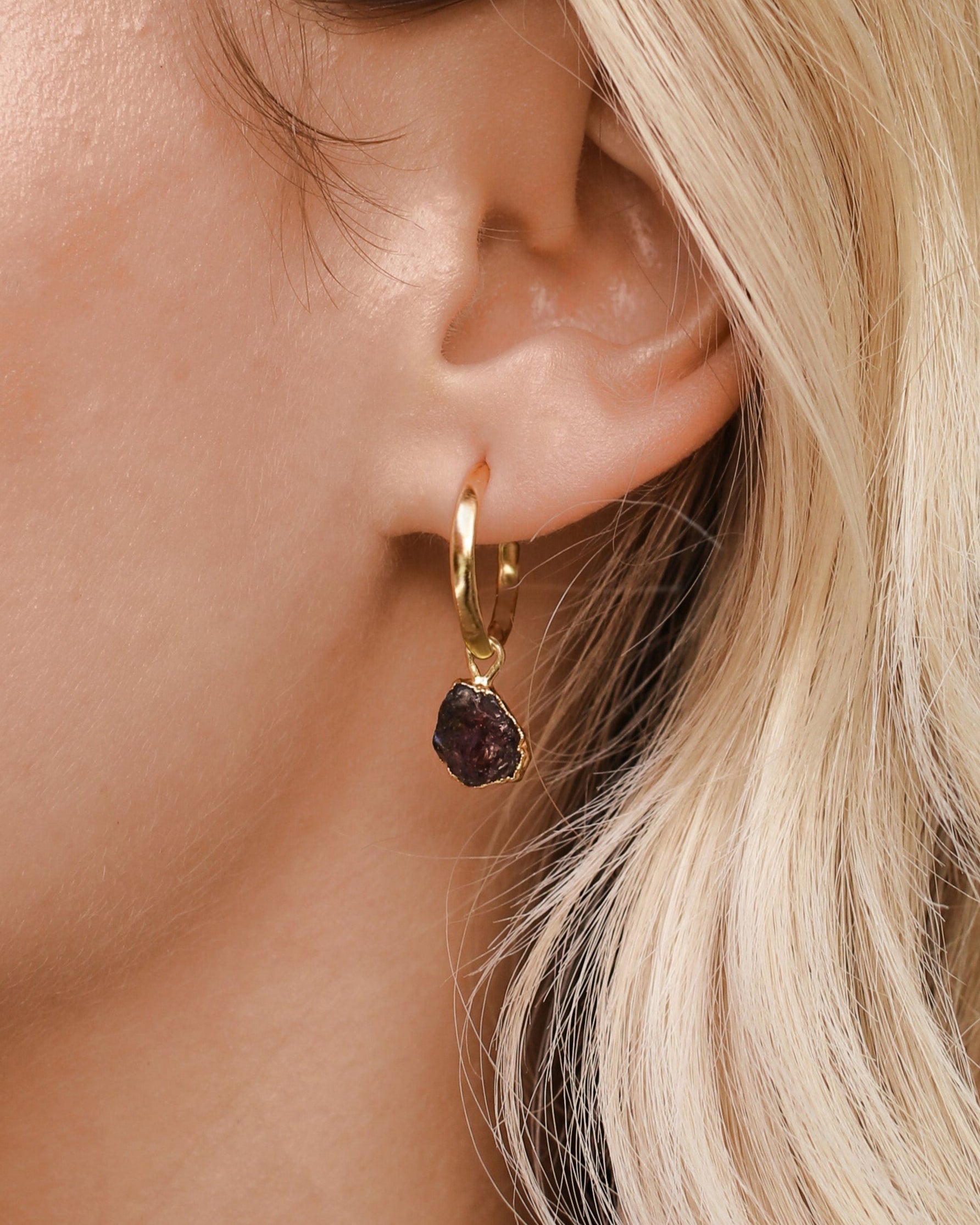 January | Garnet Earrings