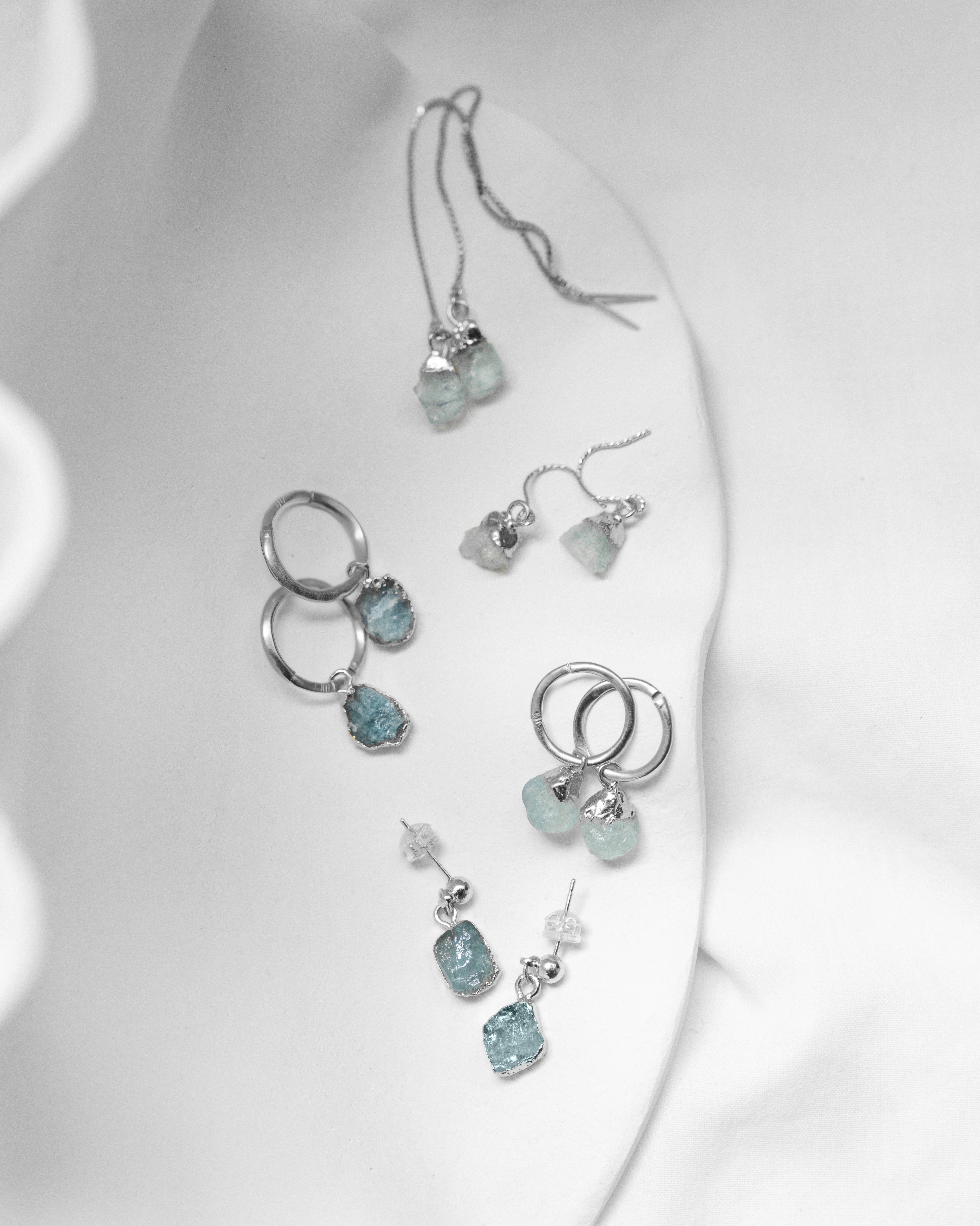 March | Aquamarine Birthstone Earrings