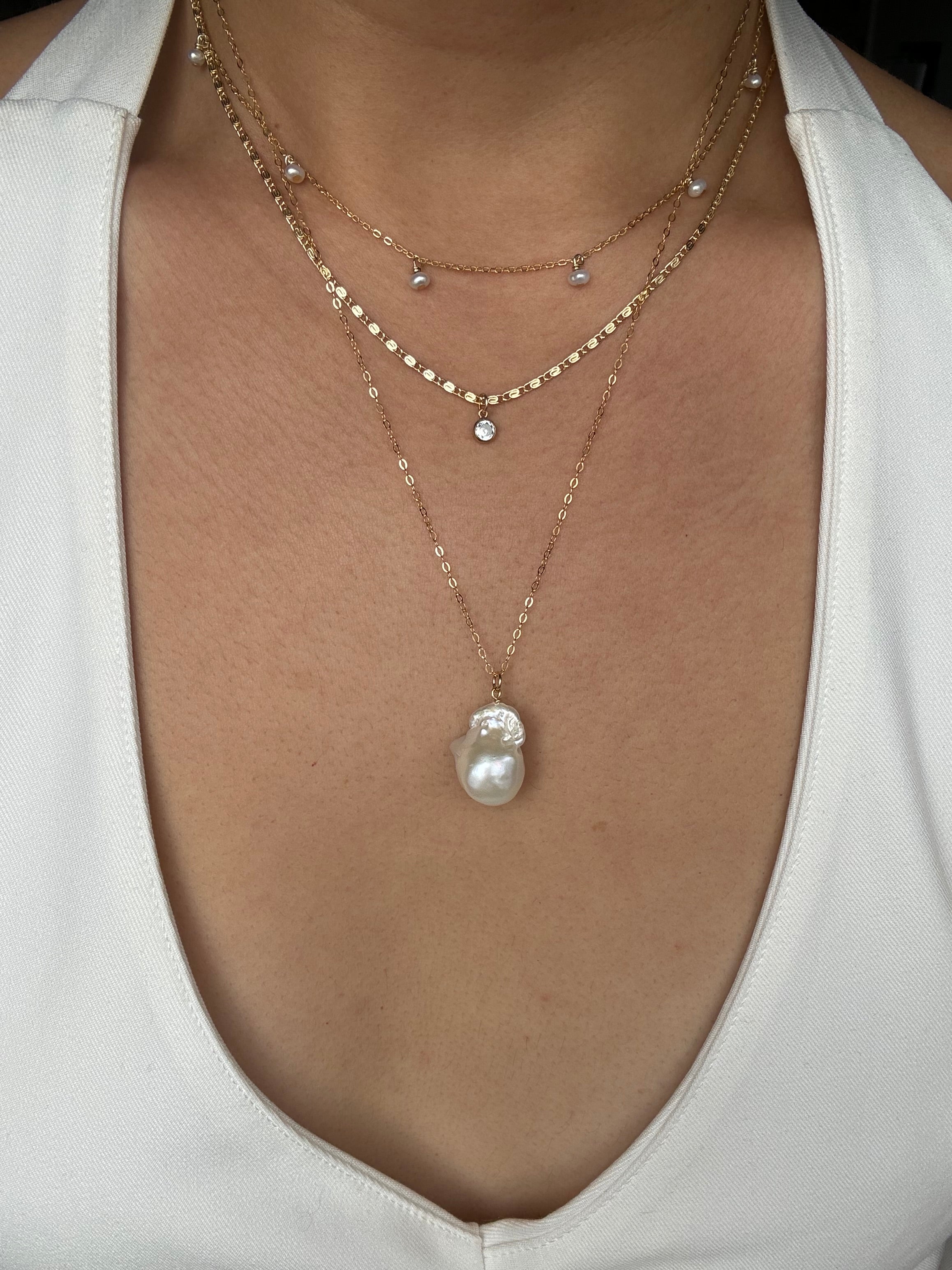 Solitaire CZ Necklace