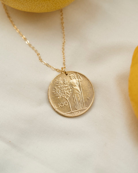 Italy | Minerva Coin Necklace