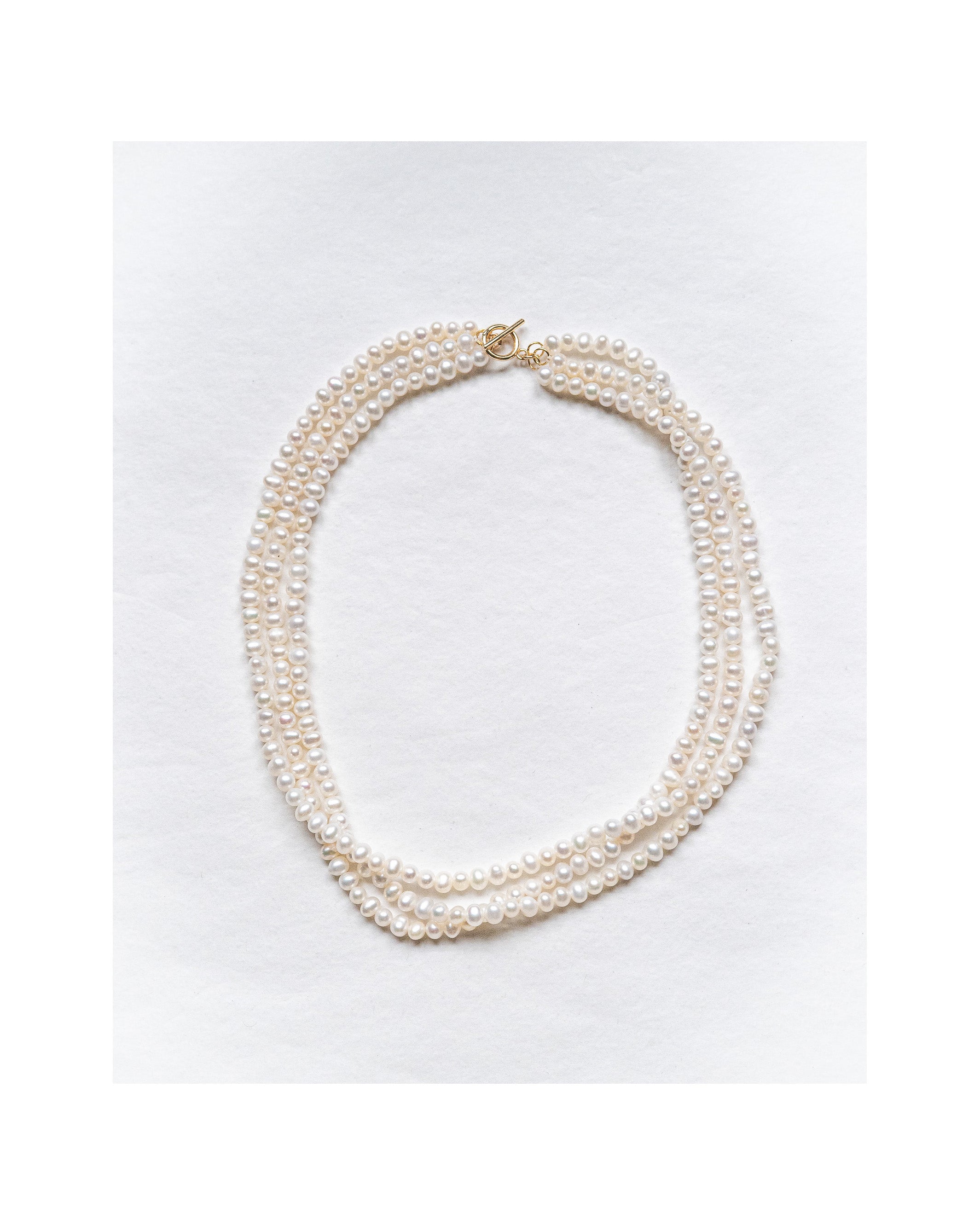 Adeline 3 Row Pearl Choker