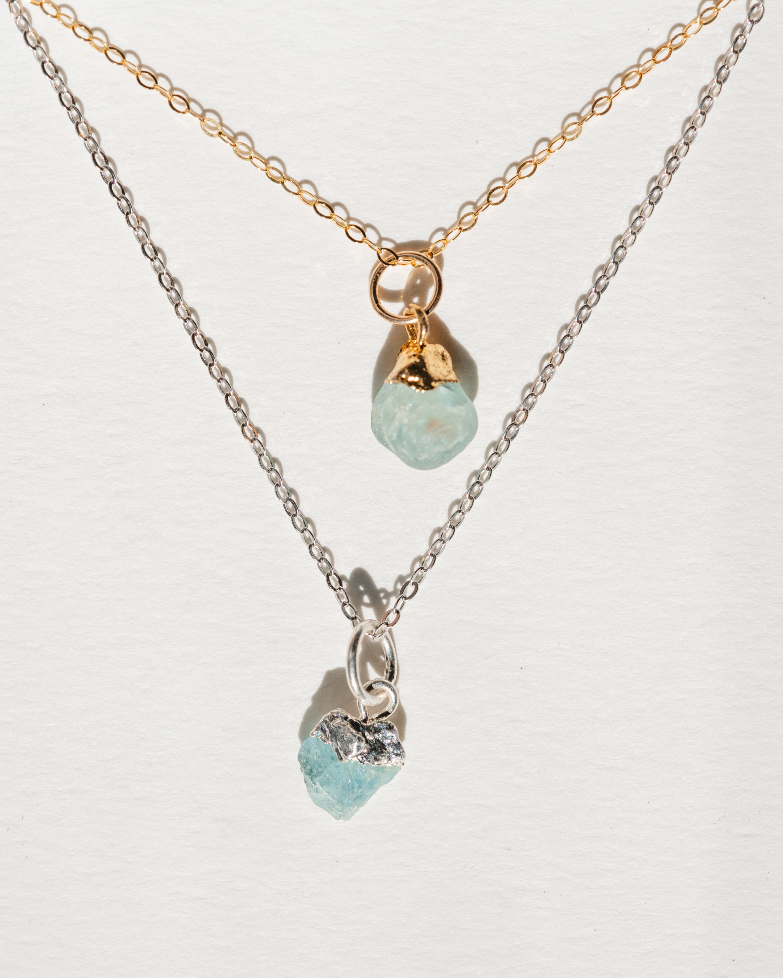 March Birthstone | Aquamarine Necklace