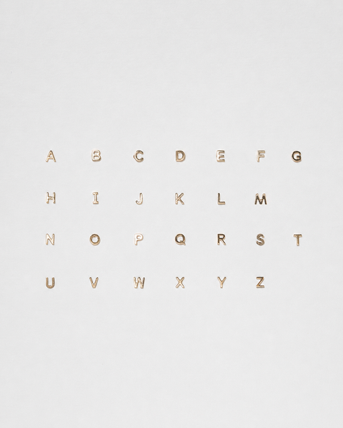 Micro Alphabet Stud | Solid Gold