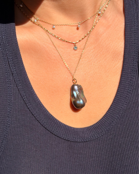 Morgana Black Pearl Necklace