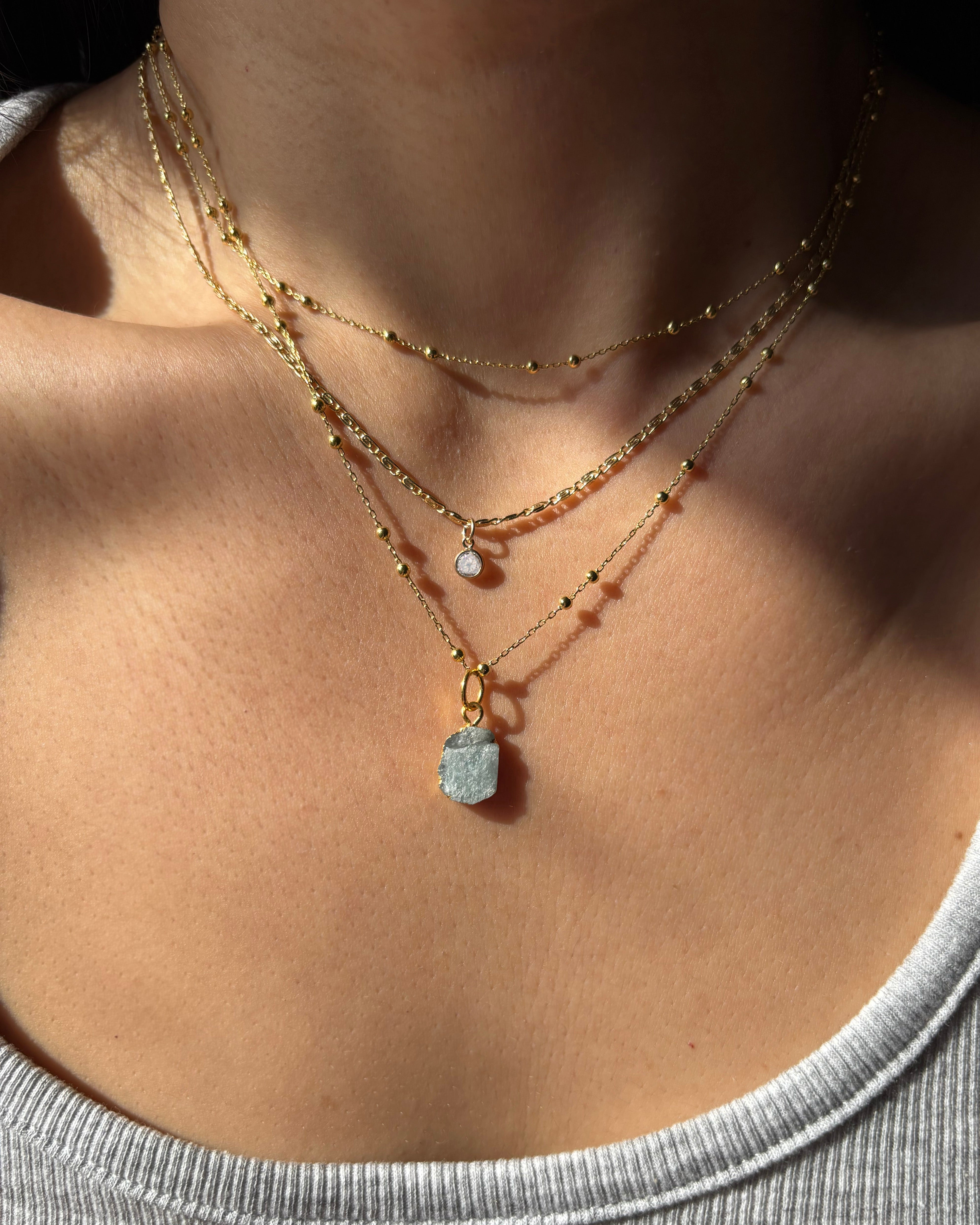 March Birthstone | Aquamarine Necklace